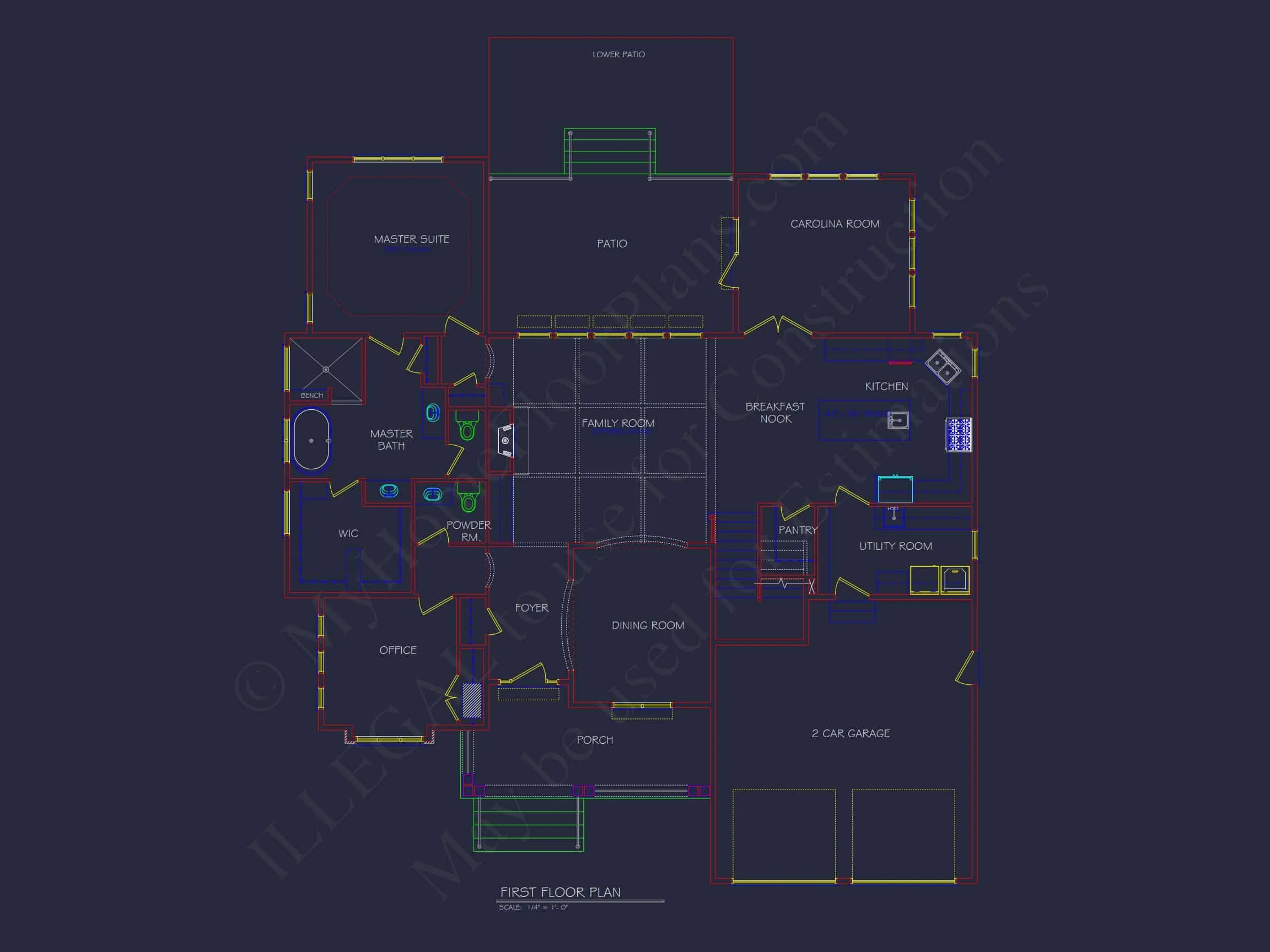 11-1253 HOUSE PLAN - Traditional House Floor Plan with Blueprint Designs 7 Traditional house Floor Plan with Blueprint Designs