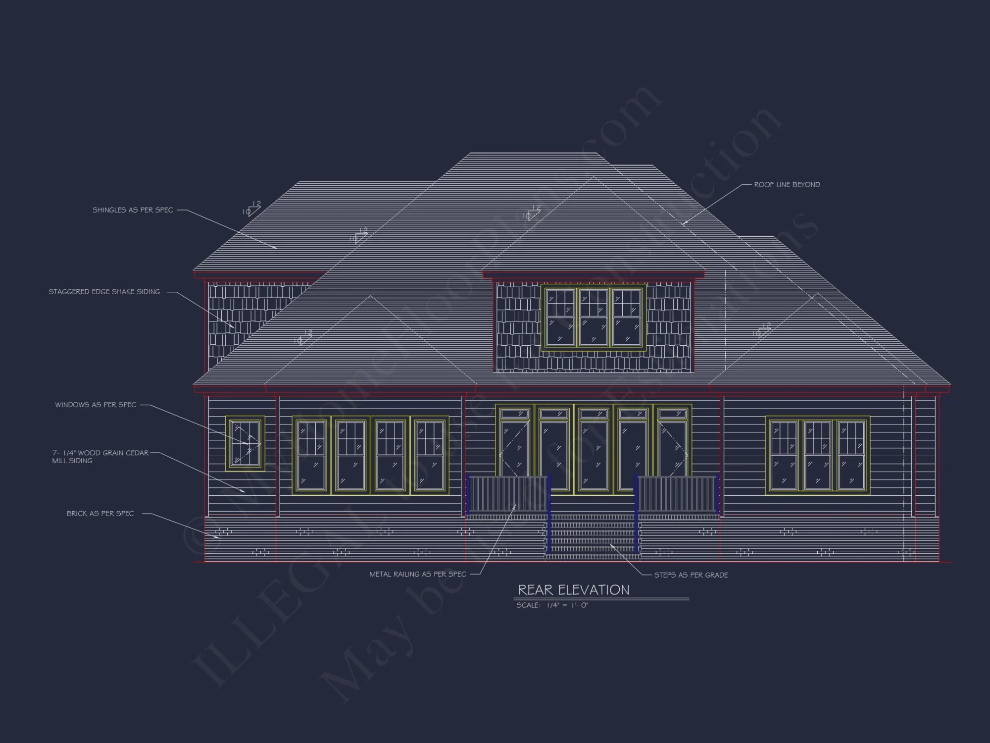 Traditional house Floor Plan with Blueprint Designs