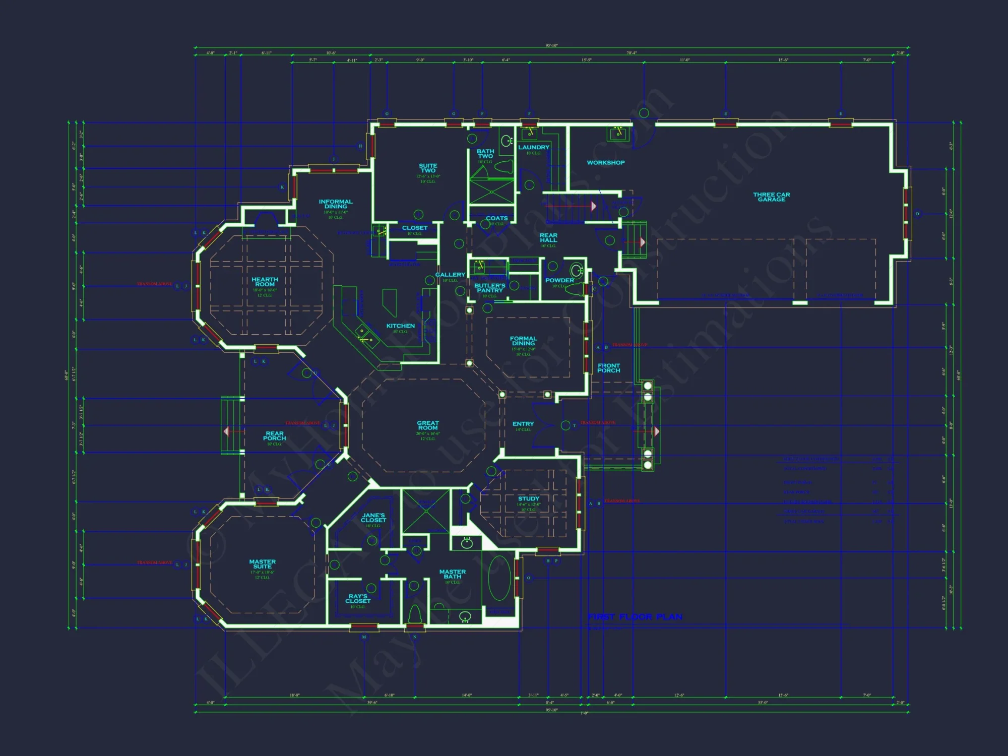 "Coastal Craftsman house Design illustrated with detailed CAD blueprints and prominent features"