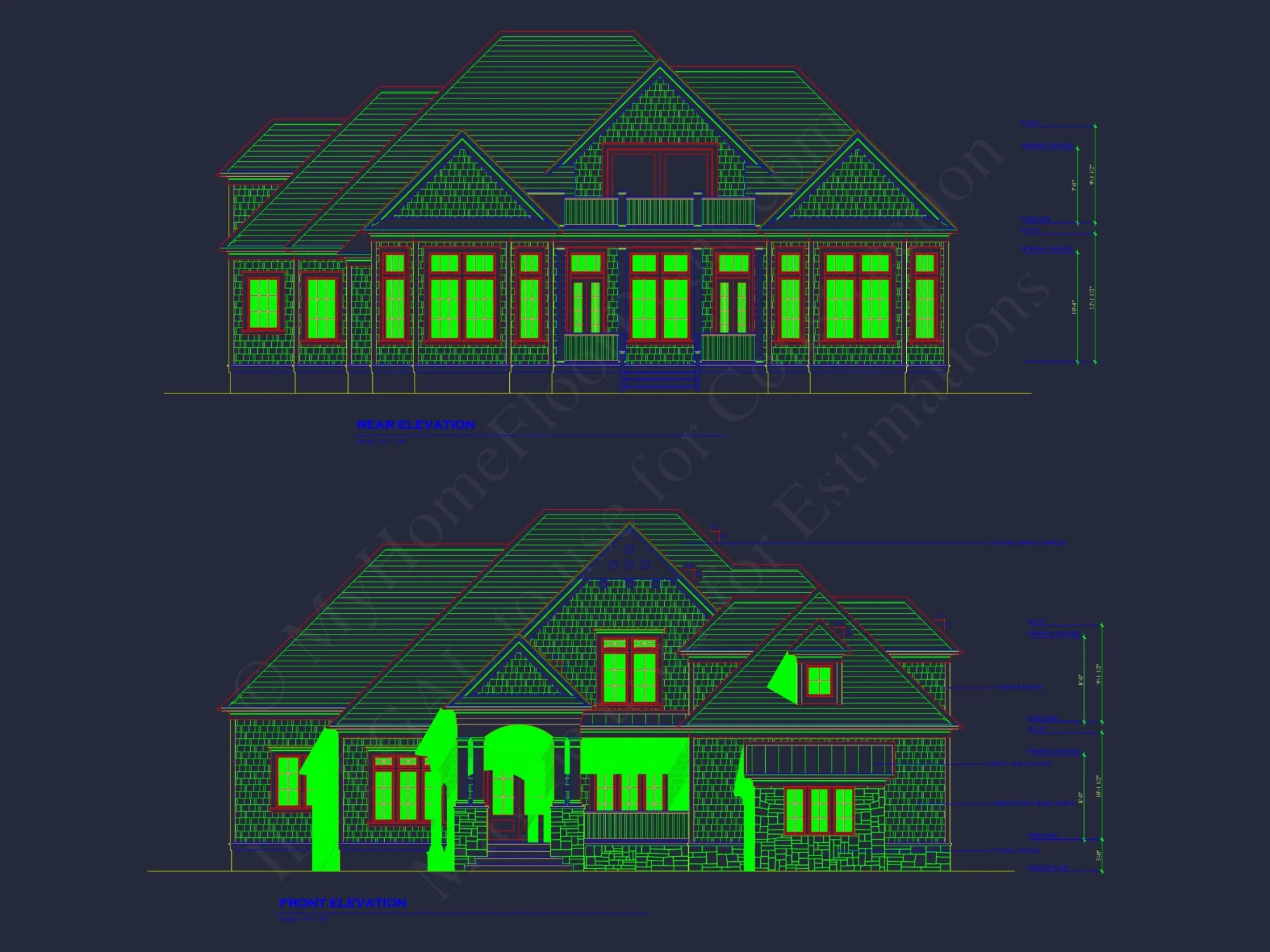Coastal Craftsman house Design with CAD Blueprints and Features