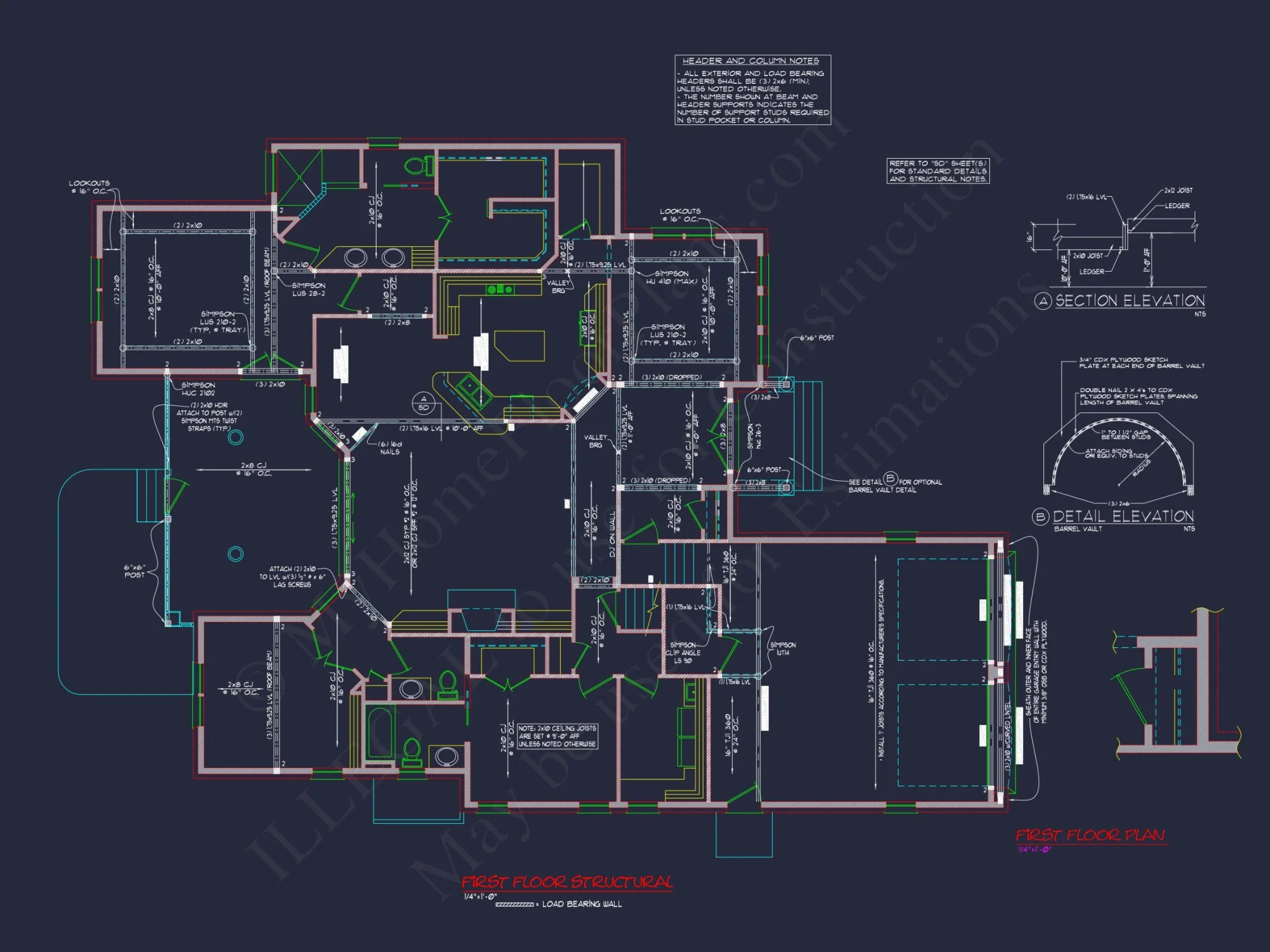 Modern Suburban house Plan with Blueprint and CAD Designs