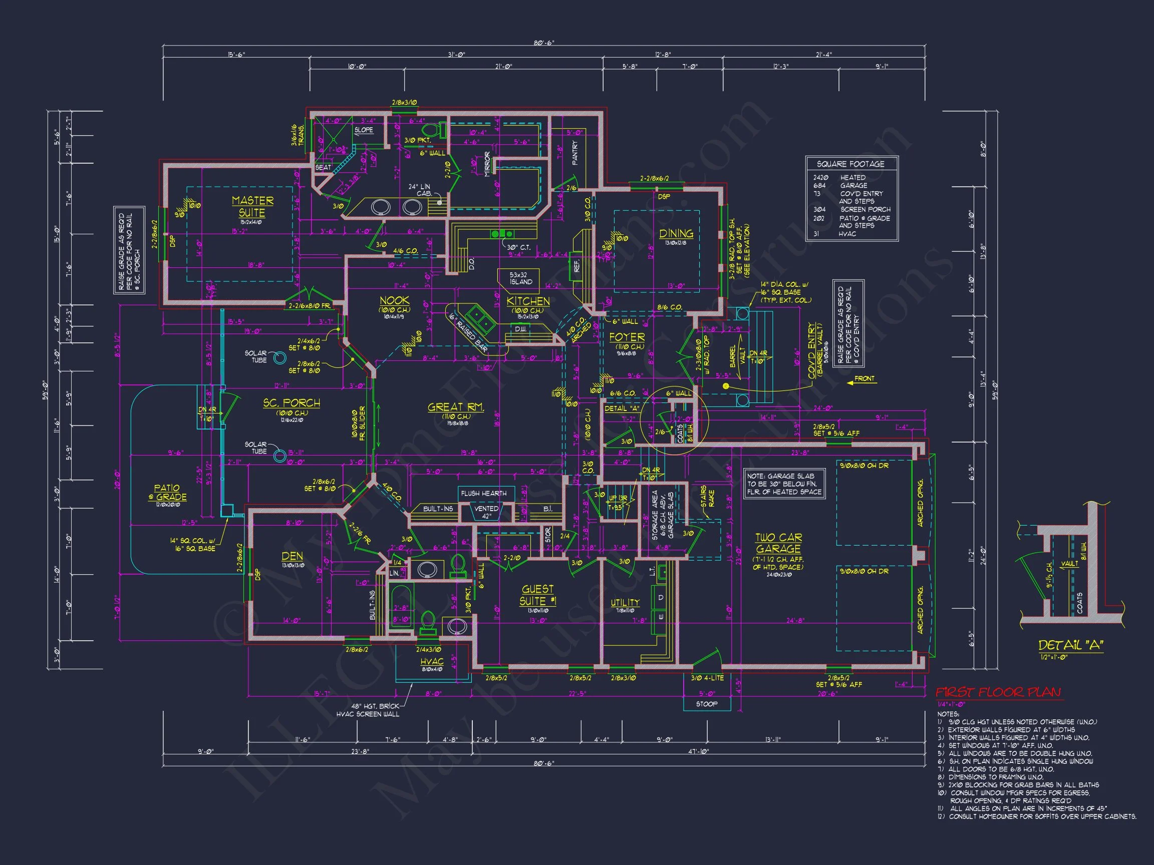 Modern Suburban house Plan with Blueprint and CAD Designs