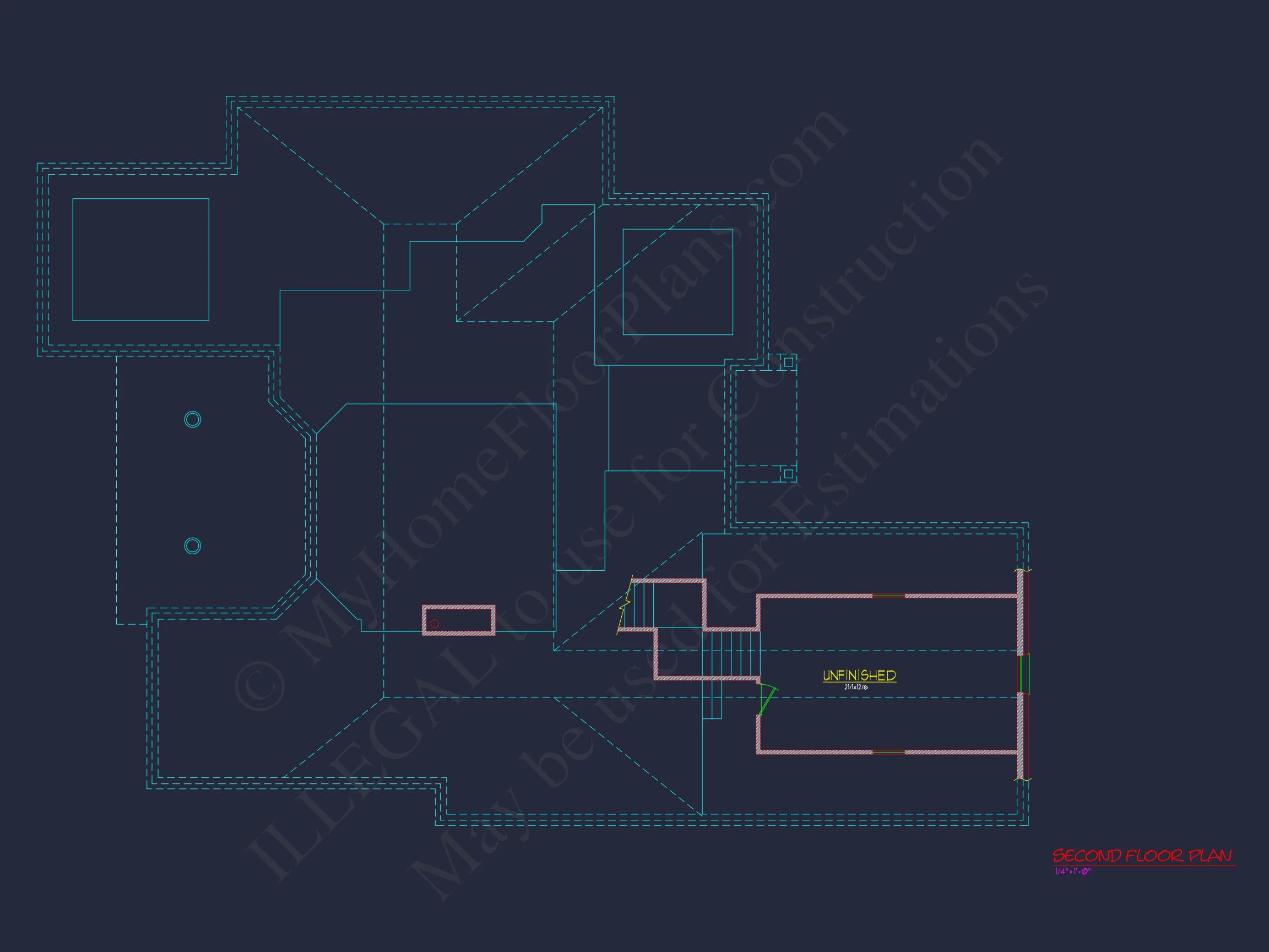 Modern Suburban house Plan with Blueprint and CAD Designs