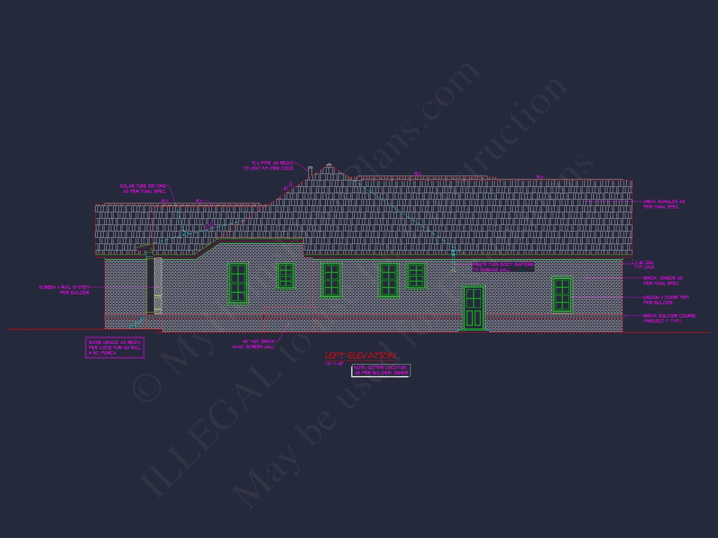 Modern Suburban house Plan with Blueprint and CAD Designs
