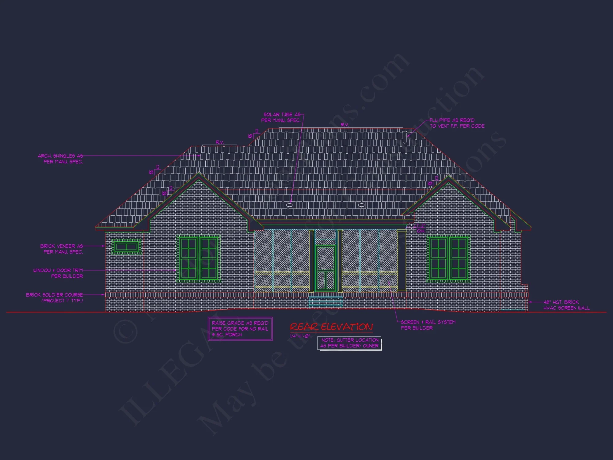 Modern Suburban house Plan with Blueprint and CAD Designs