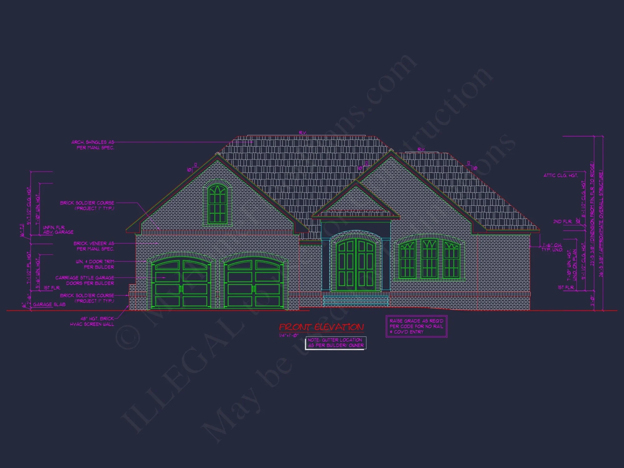 Modern Suburban house Plan with Blueprint and CAD Designs