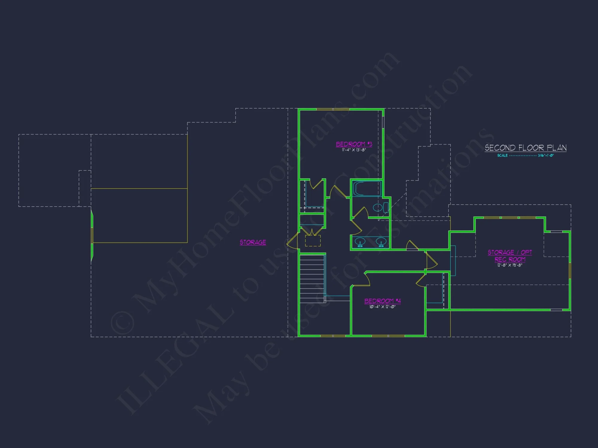 Stunning 2-Story house Plan with CAD Floor Plans and Designs