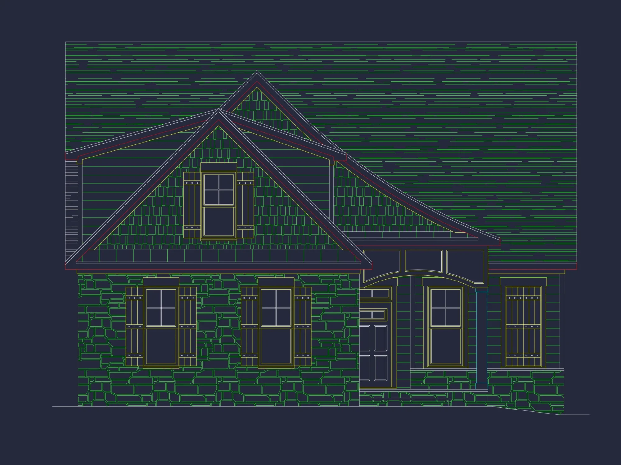 Stunning 2-Story house Plan with CAD Floor Plans and Designs