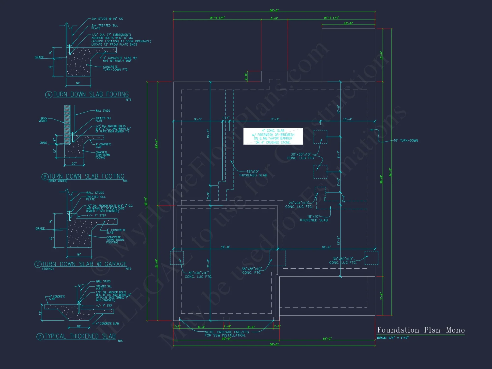 Modern CAD house Plan with 2-Story Design and Blueprint