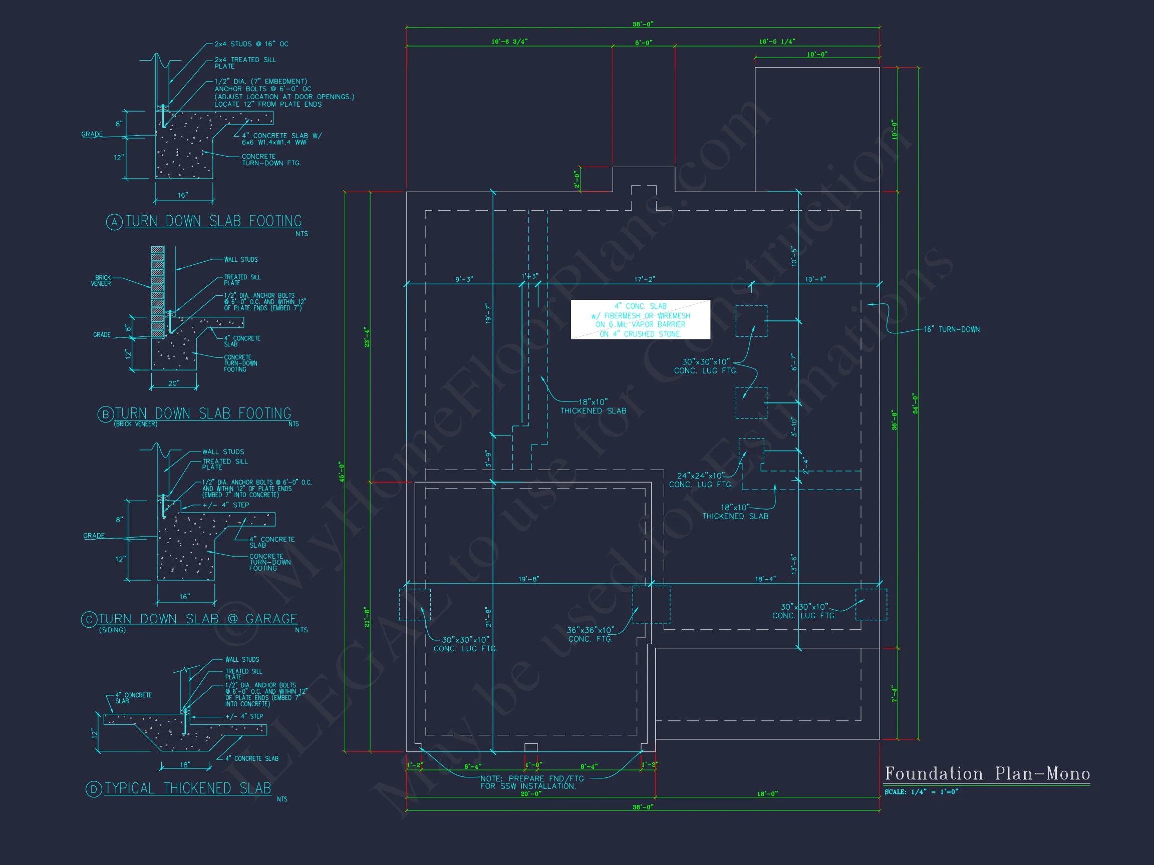 Modern CAD house Plan with 2-Story Design and Blueprint