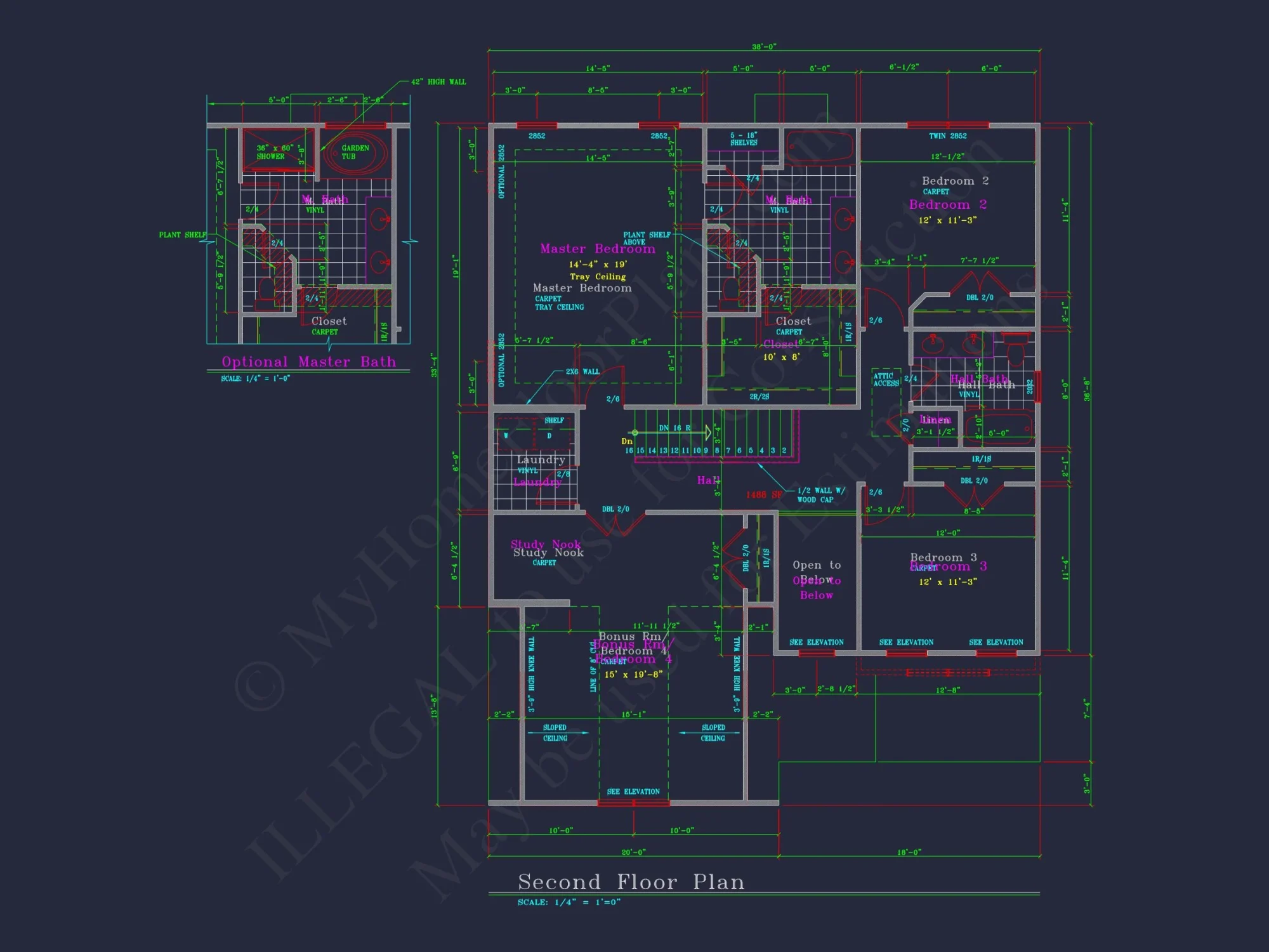 Modern CAD house Plan with 2-Story Design and Blueprint