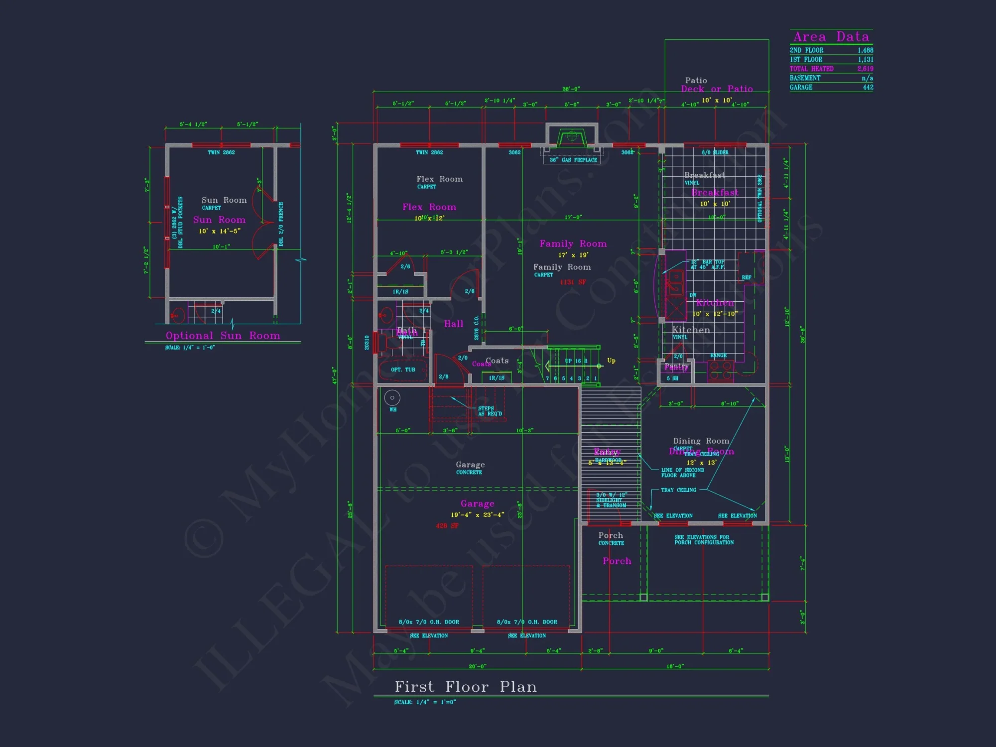 Modern CAD house Plan with 2-Story Design and Blueprint