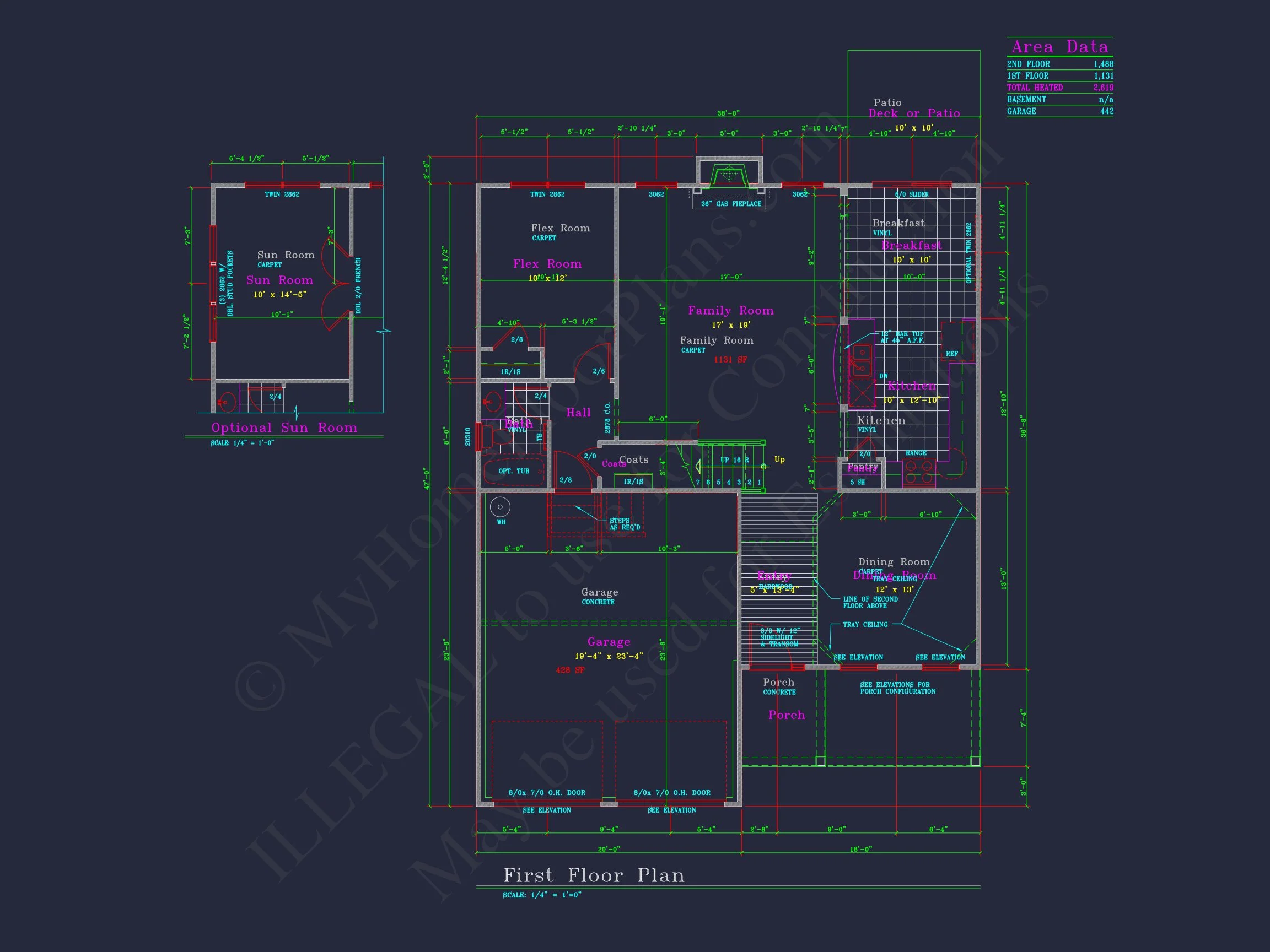 Modern CAD house Plan with 2-Story Design and Blueprint