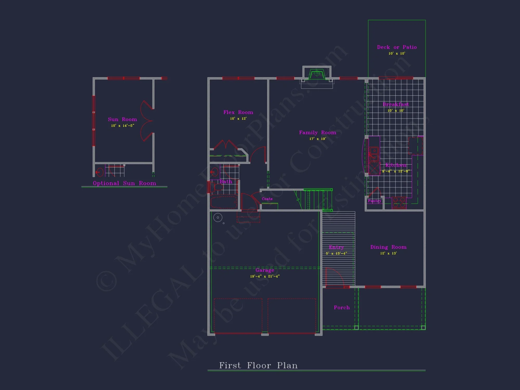 Perfectly Crafted house Floor Plan with 2 Floors and 4 Bedrooms