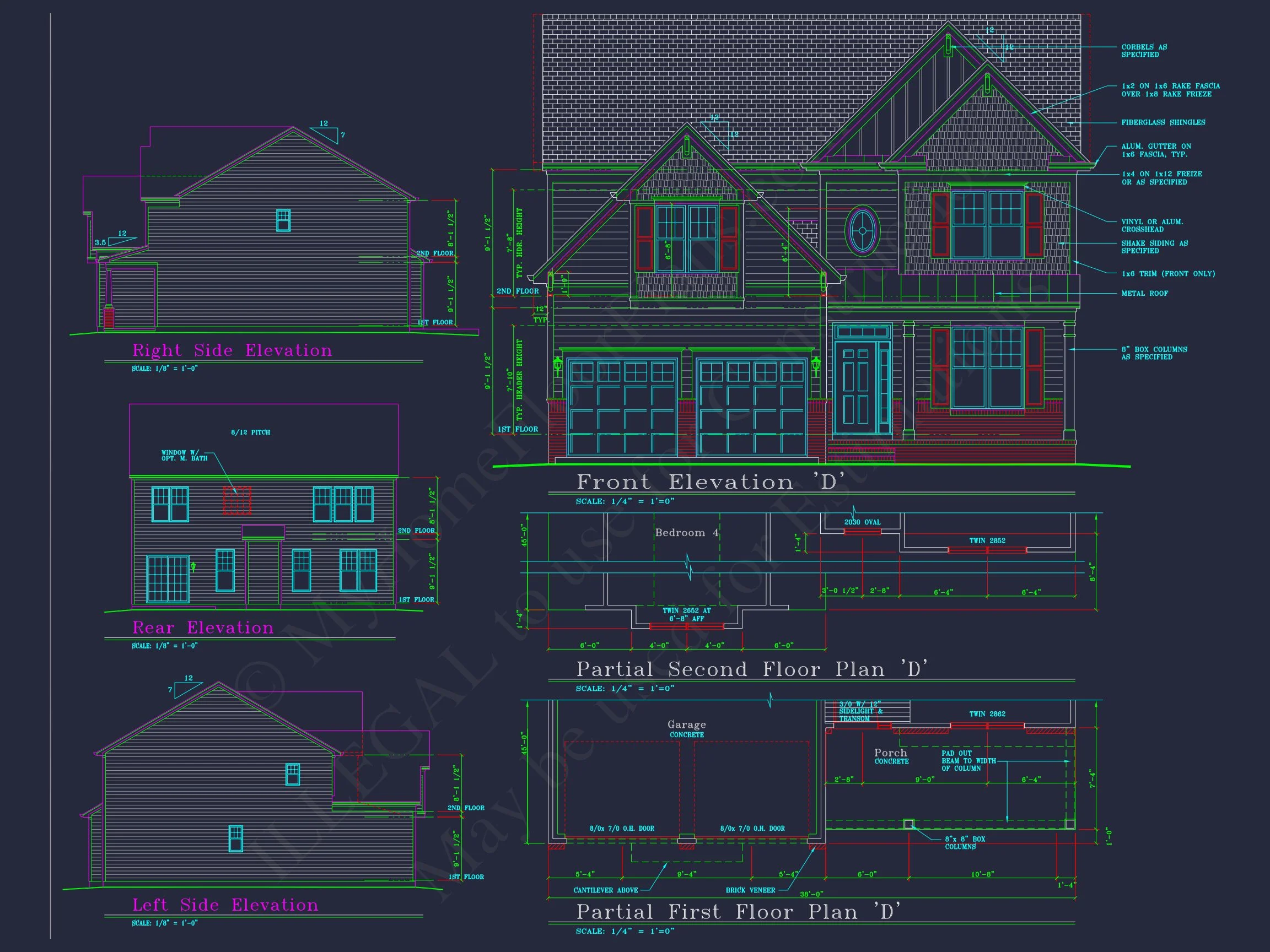 11-1195 HOUSE PLAN - Perfectly Crafted House Floor Plan with 2 Floors and 4 Bedrooms 7 Perfectly Crafted house Floor Plan with 2 Floors and 4 Bedrooms