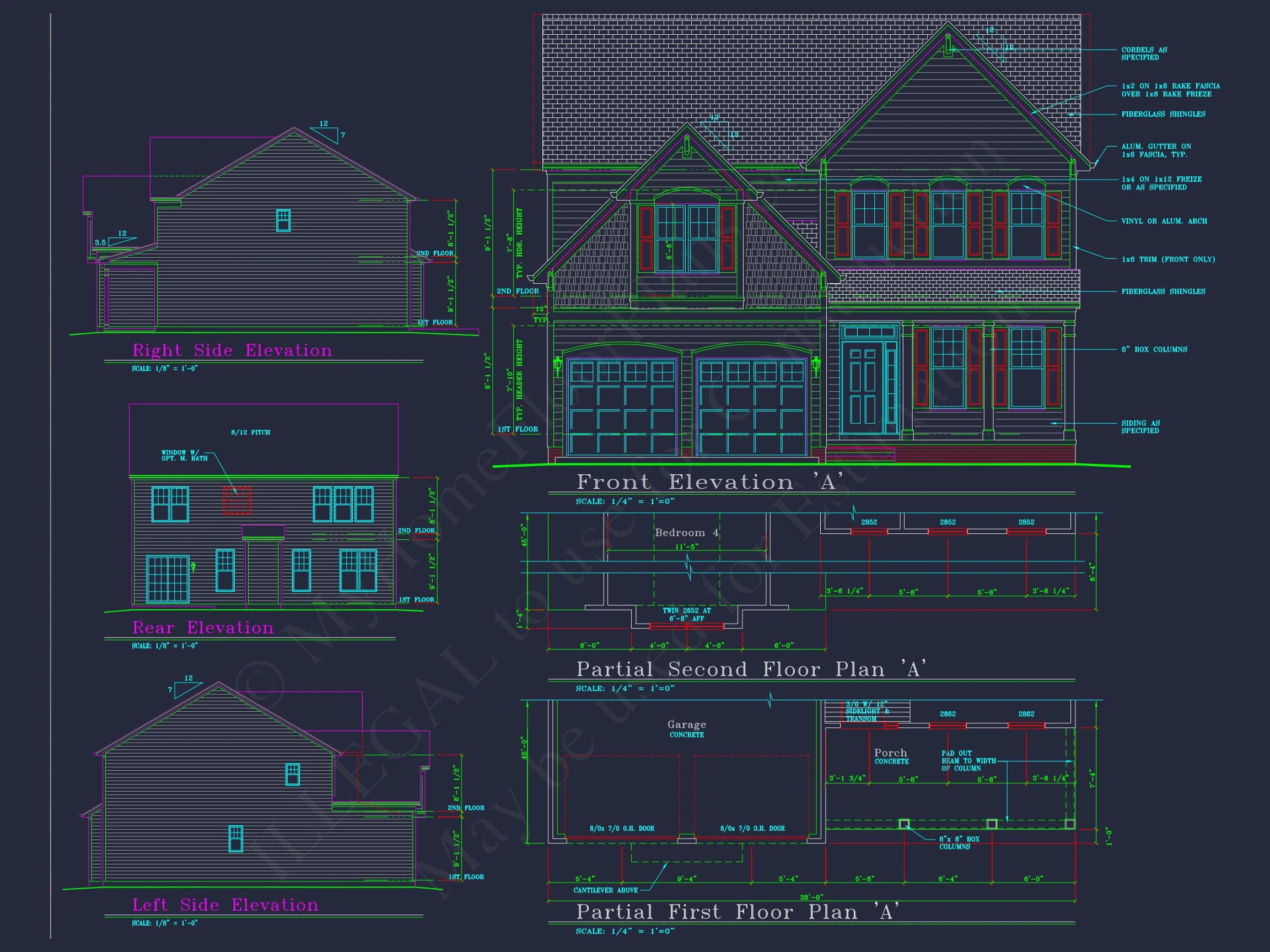 11-1195 HOUSE PLAN - Perfectly Crafted House Floor Plan with 2 Floors and 4 Bedrooms 4 Perfectly Crafted house Floor Plan with 2 Floors and 4 Bedrooms