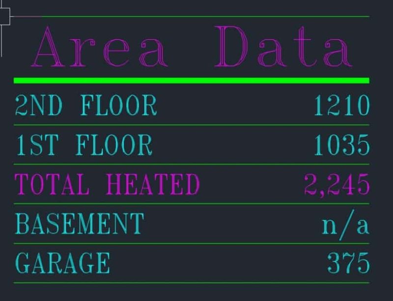 Colonial-Style 2-Story house Blueprint with 4 Bedrooms