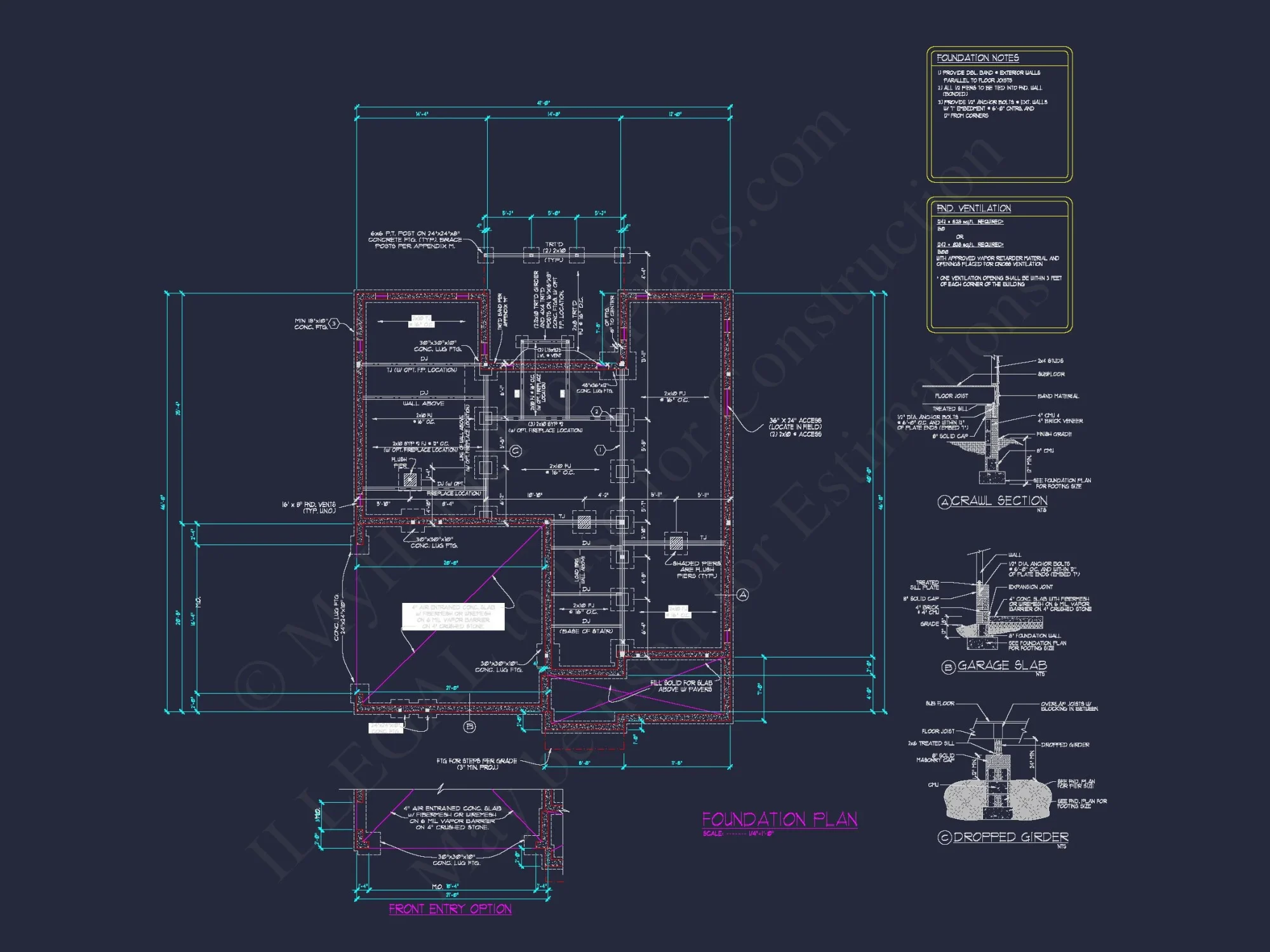 Modern Craftsman-Style house Plan with Detailed CAD Blueprints
