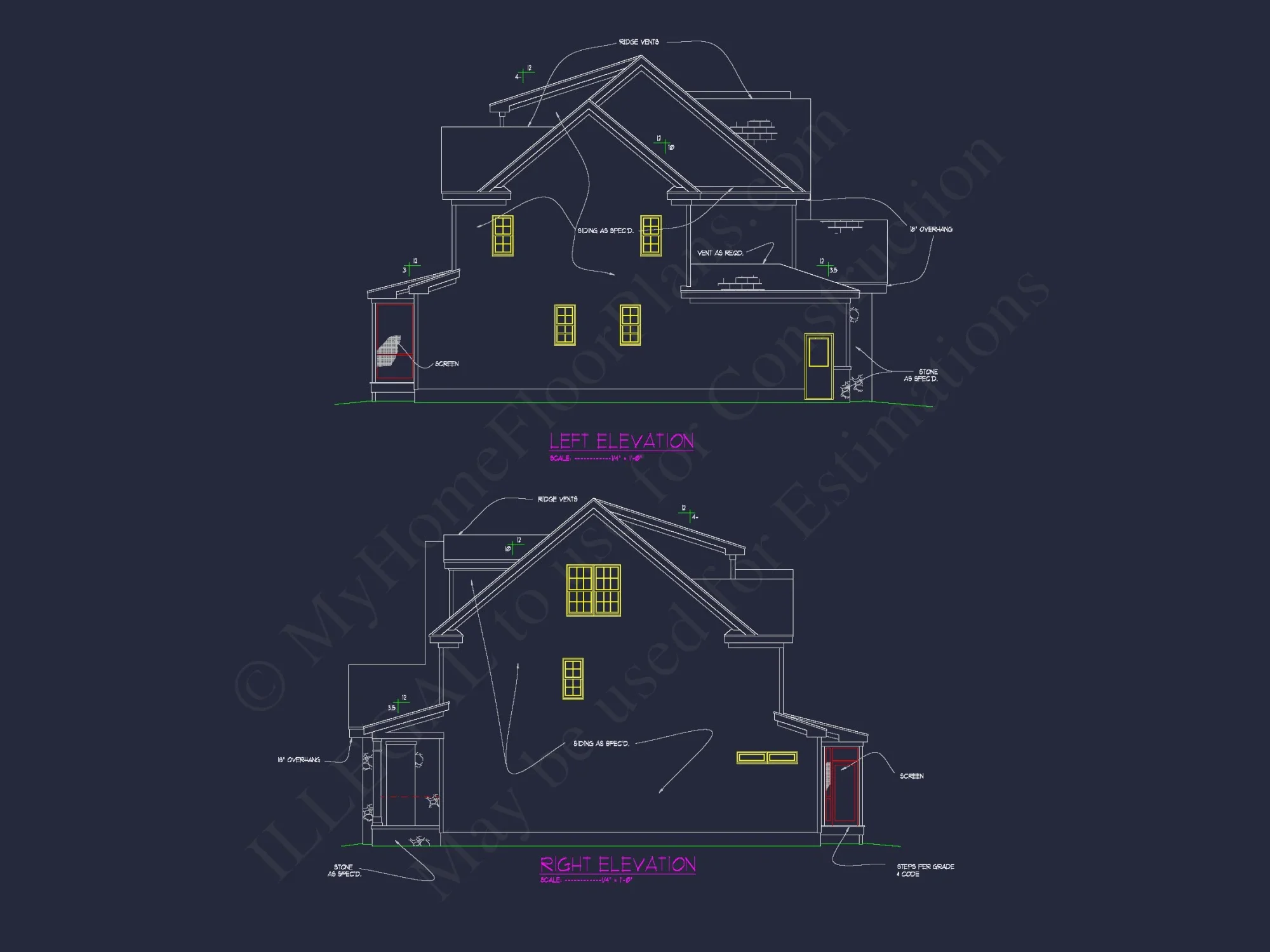 Modern Craftsman-Style house Plan with Detailed CAD Blueprints