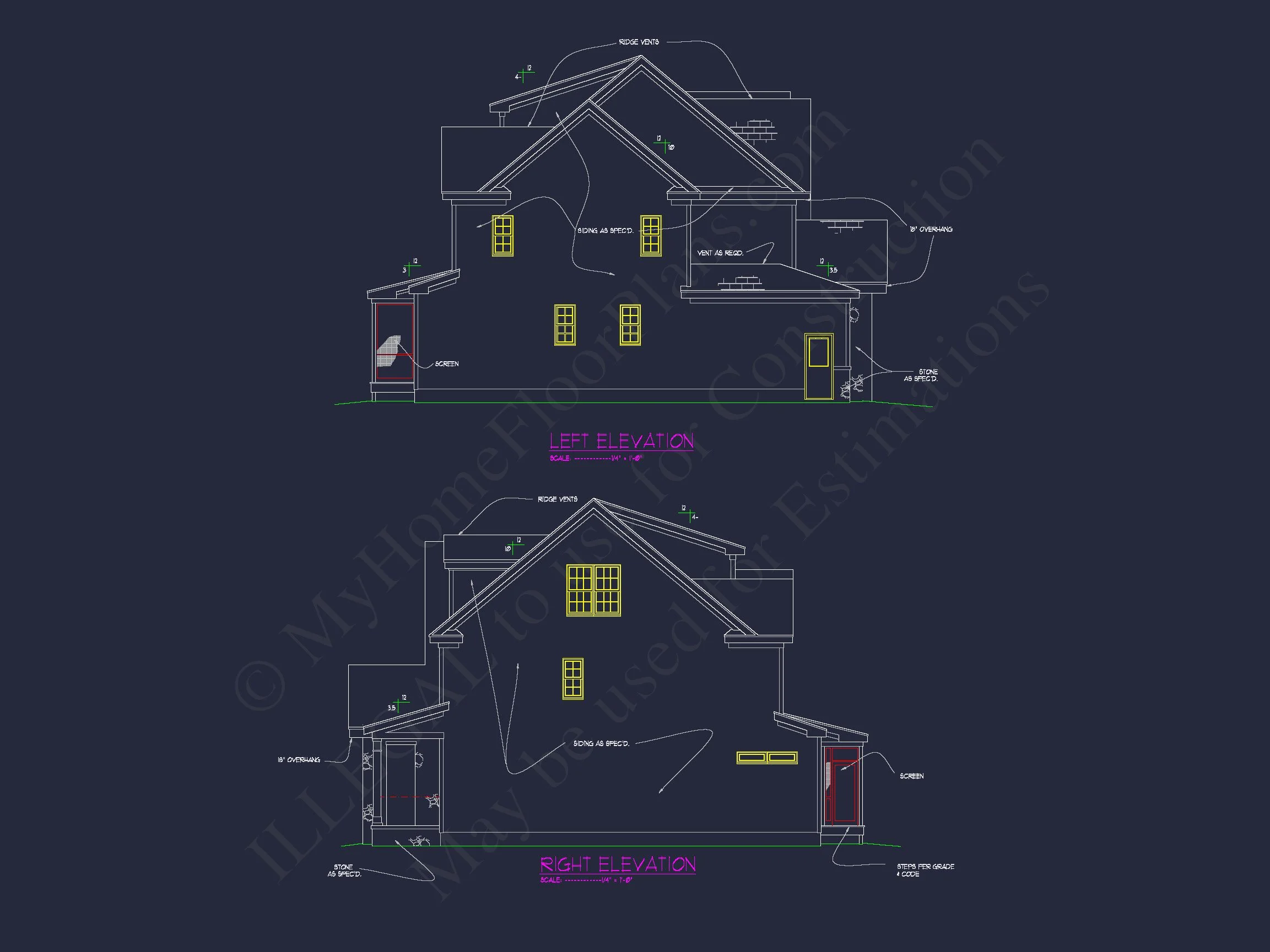 11-1191 HOUSE PLAN - Modern Craftsman-Style House Plan with Detailed CAD Blueprints 11 Modern Craftsman-Style house Plan with Detailed CAD Blueprints