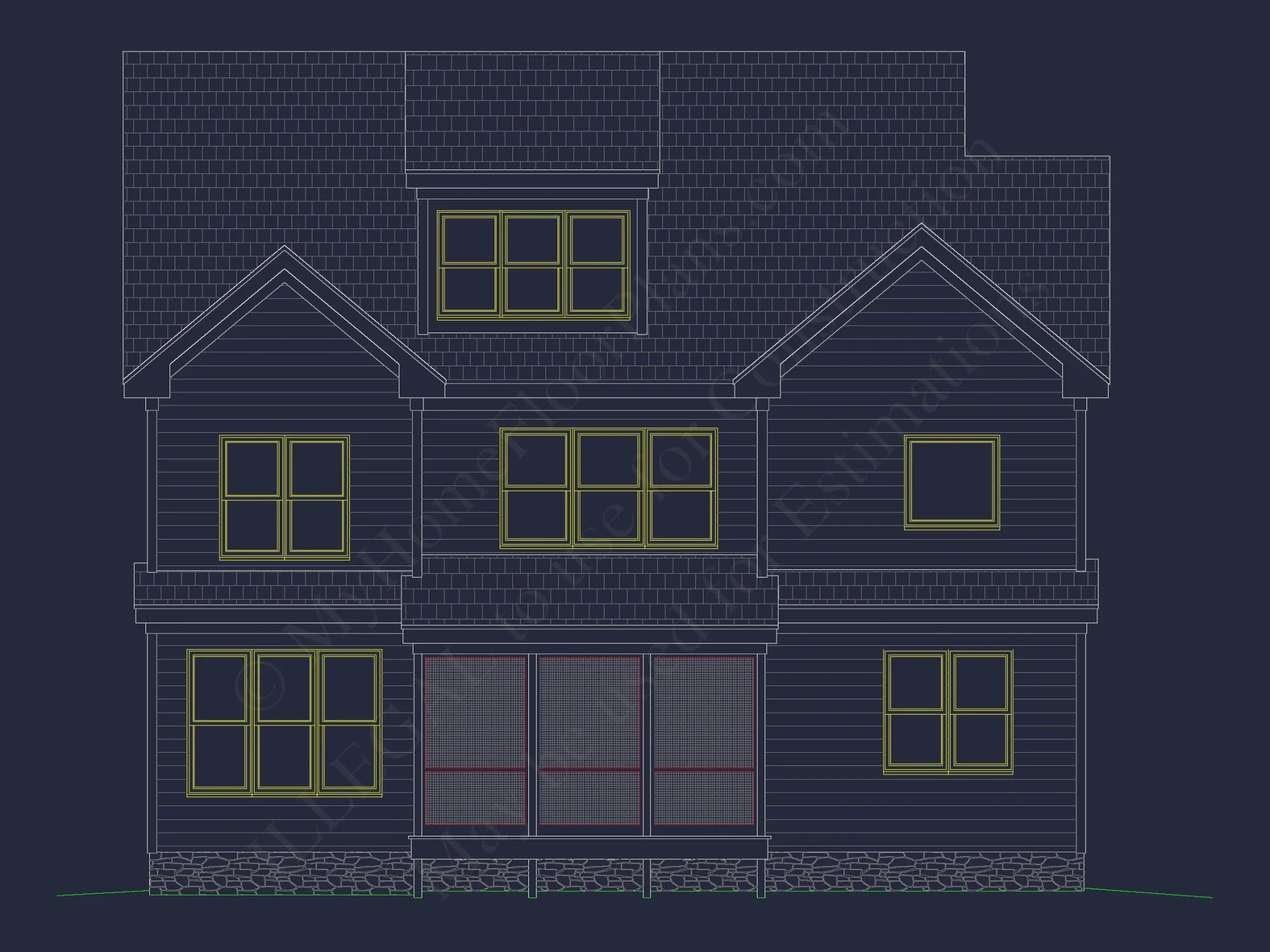 Modern Craftsman-Style house Plan with Detailed CAD Blueprints