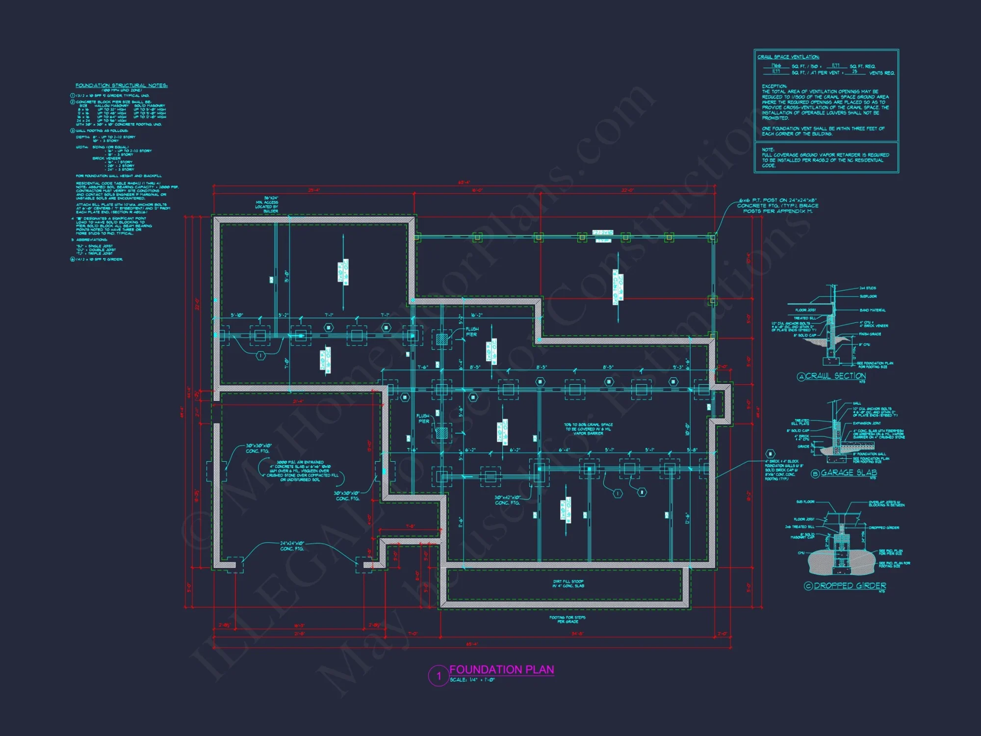 Traditional Craftsman house Blueprint with Open Floor Designs