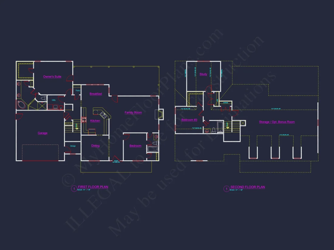 Traditional Craftsman house Blueprint with Open Floor Designs