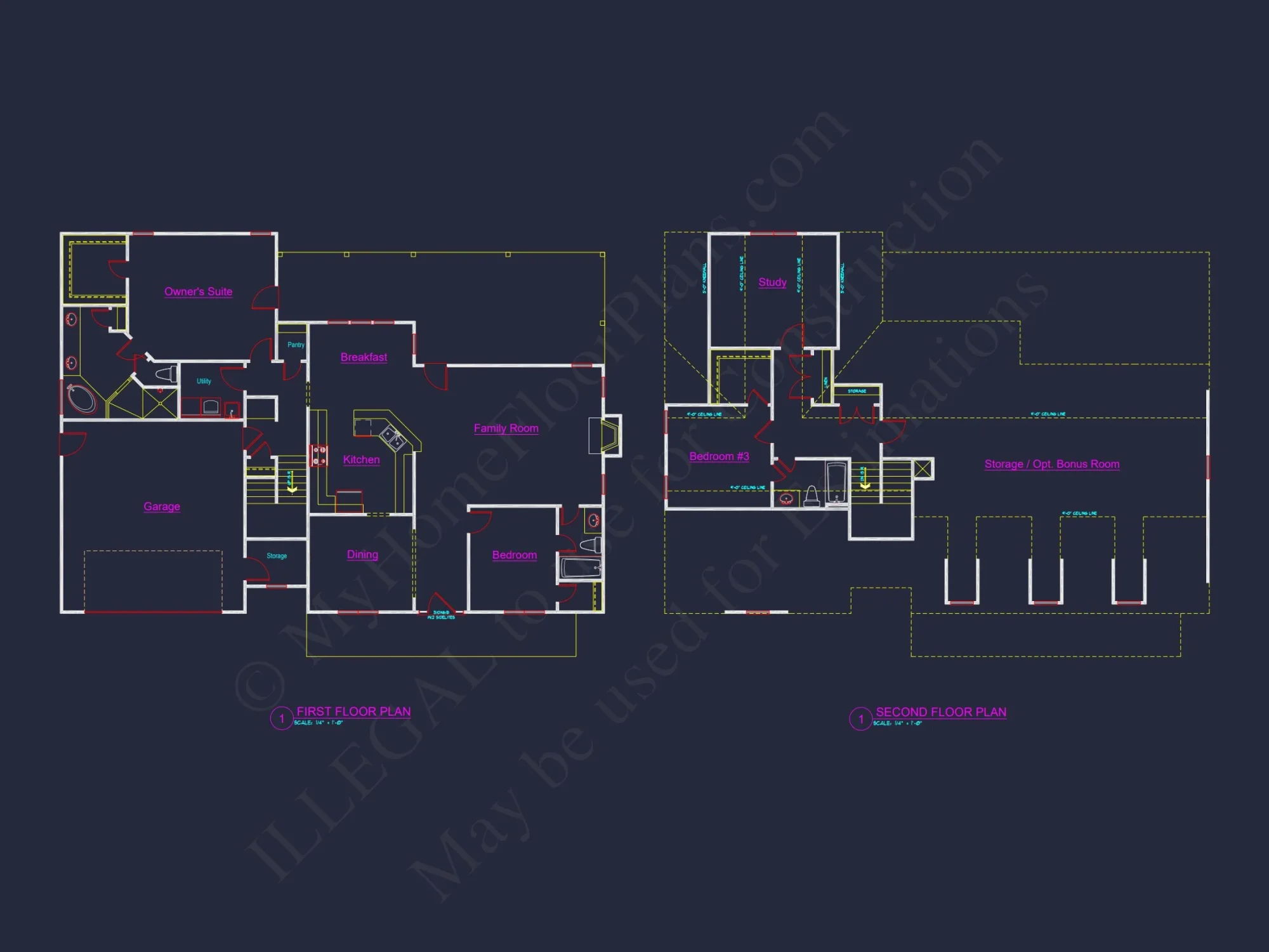Traditional Craftsman house Blueprint with Open Floor Designs