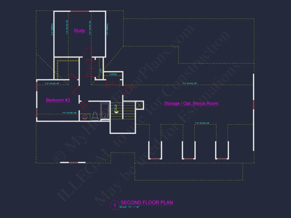Traditional Craftsman house Blueprint with Open Floor Designs