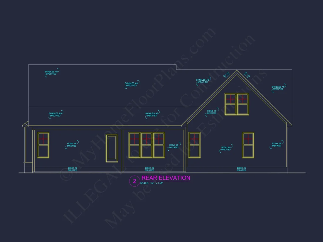 Traditional Craftsman house Blueprint with Open Floor Designs