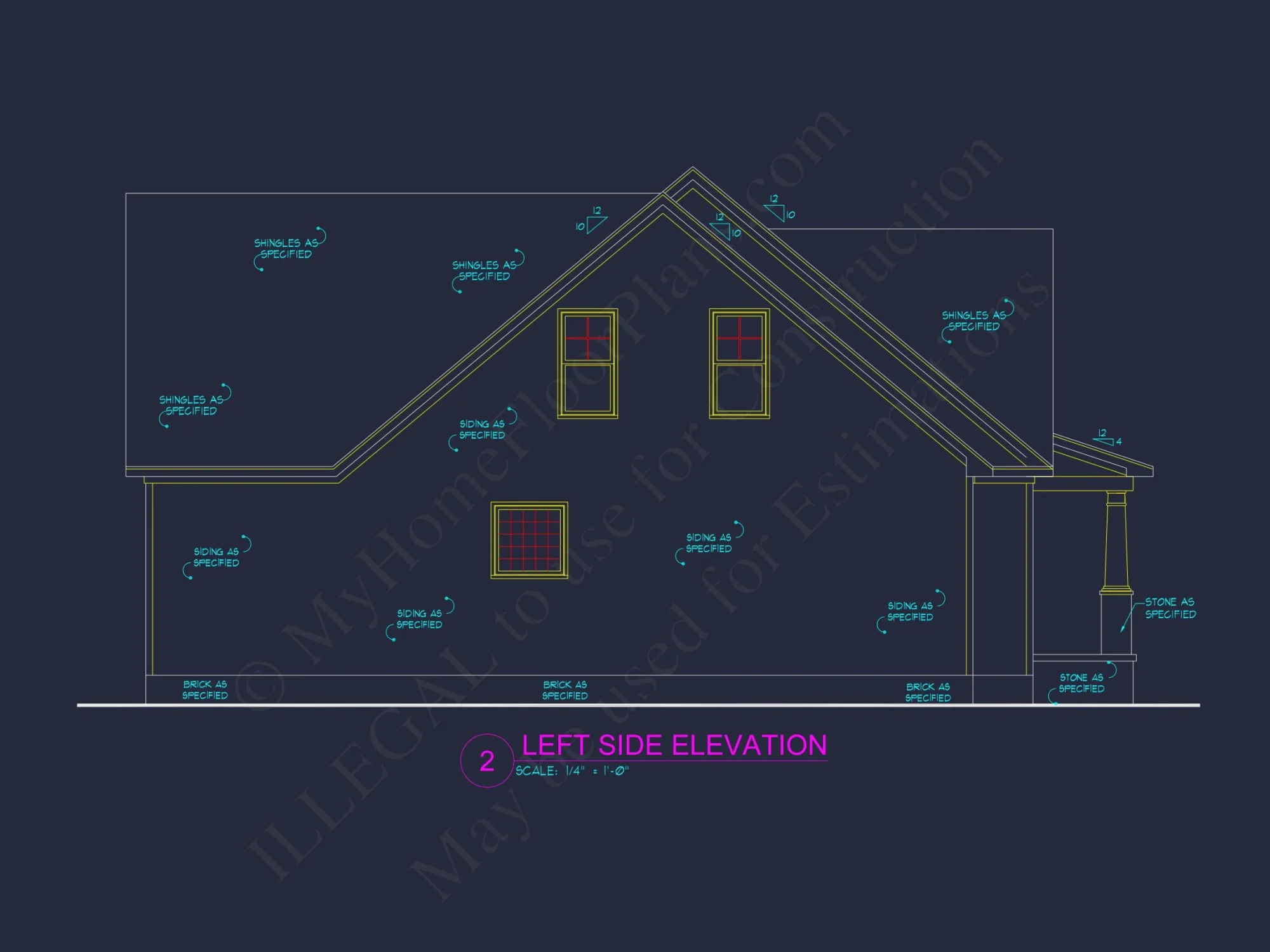 Traditional Craftsman house Blueprint with Open Floor Designs