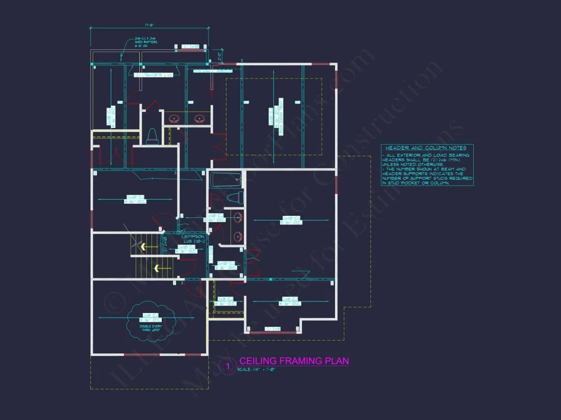 Elegant house Floor Plan with CAD Designs & Blueprints