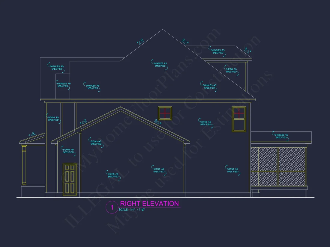 Elegant house Floor Plan with CAD Designs & Blueprints