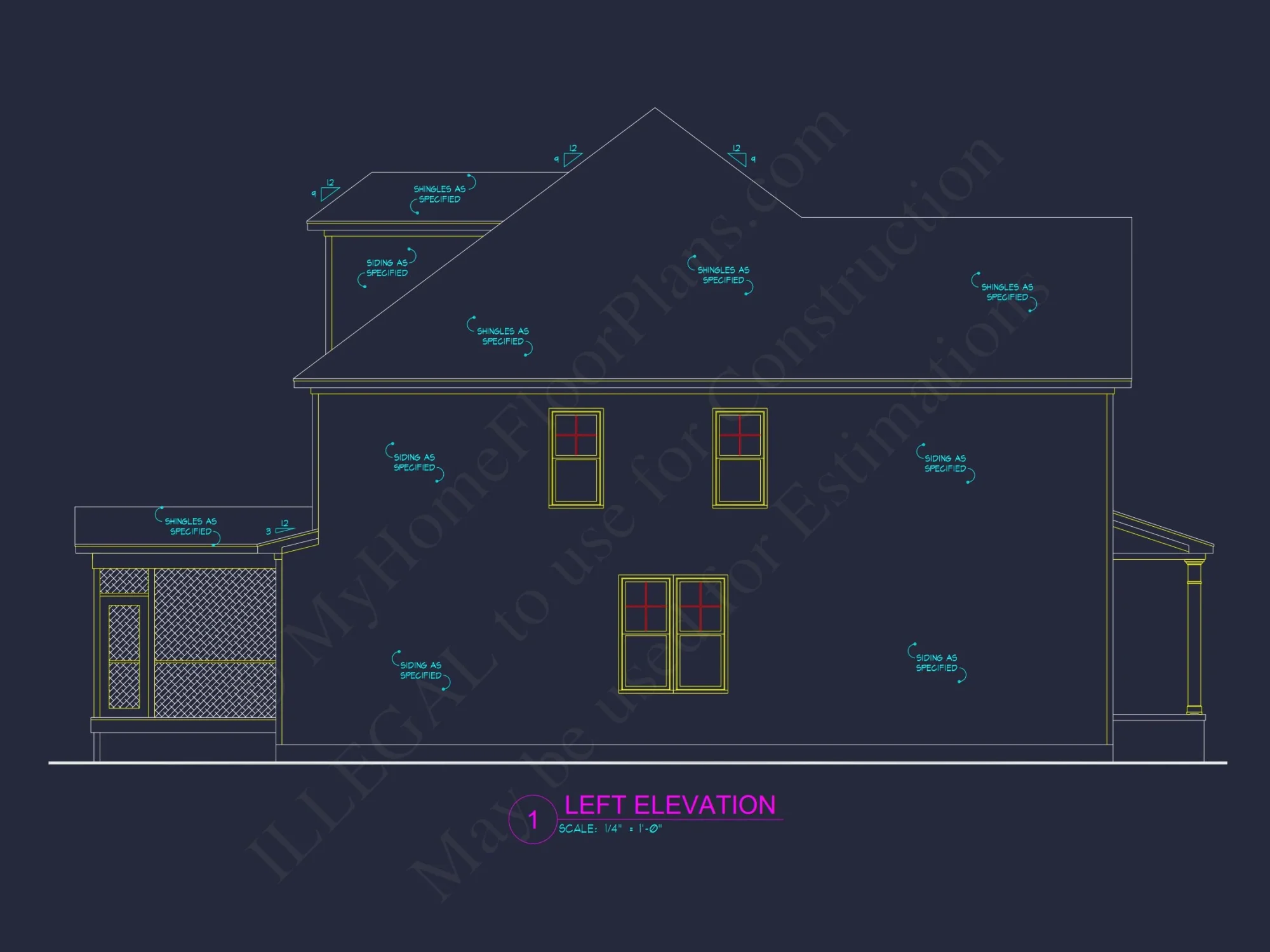 Elegant house Floor Plan with CAD Designs & Blueprints