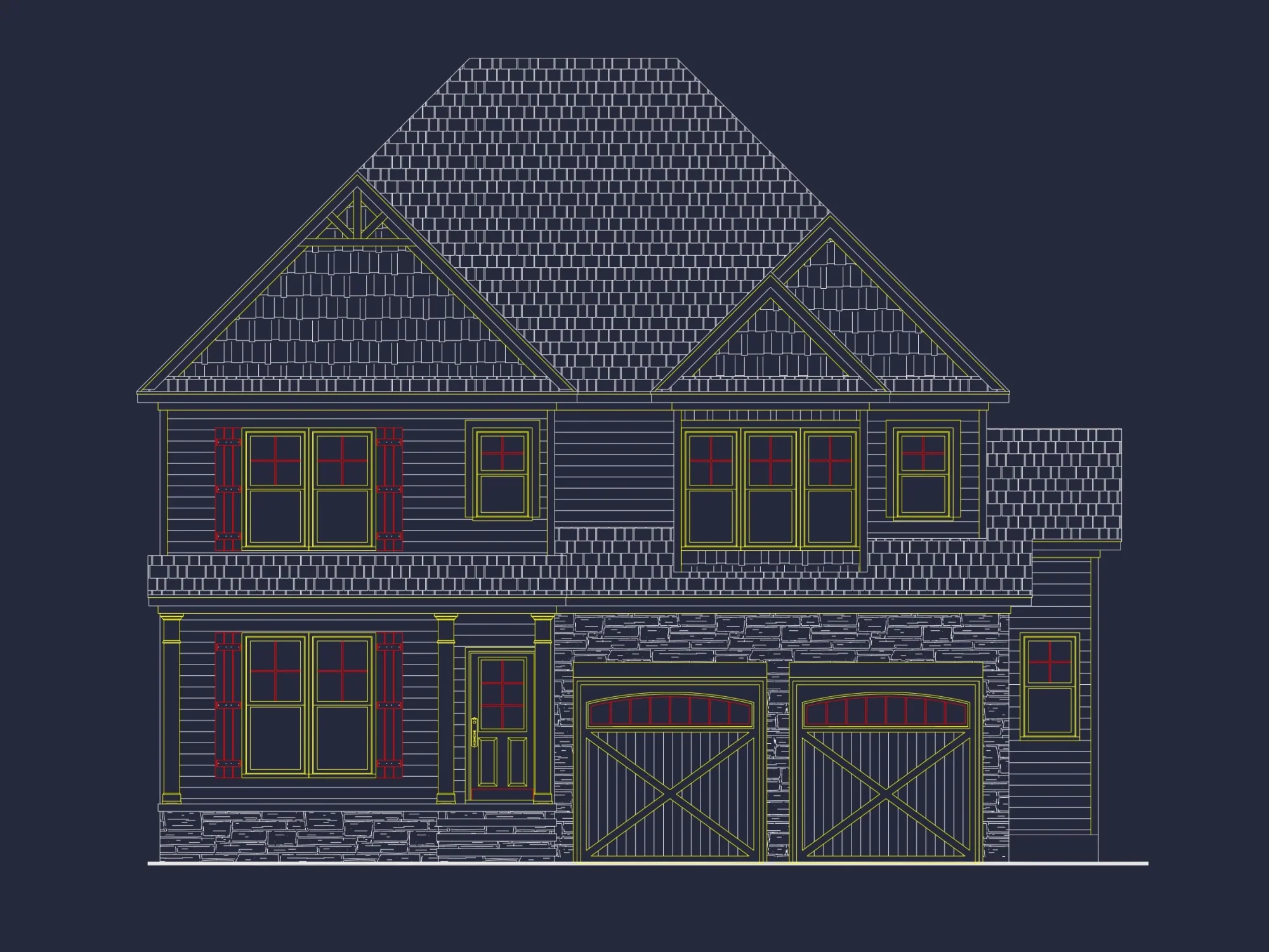 Elegant house Floor Plan with CAD Designs & Blueprints