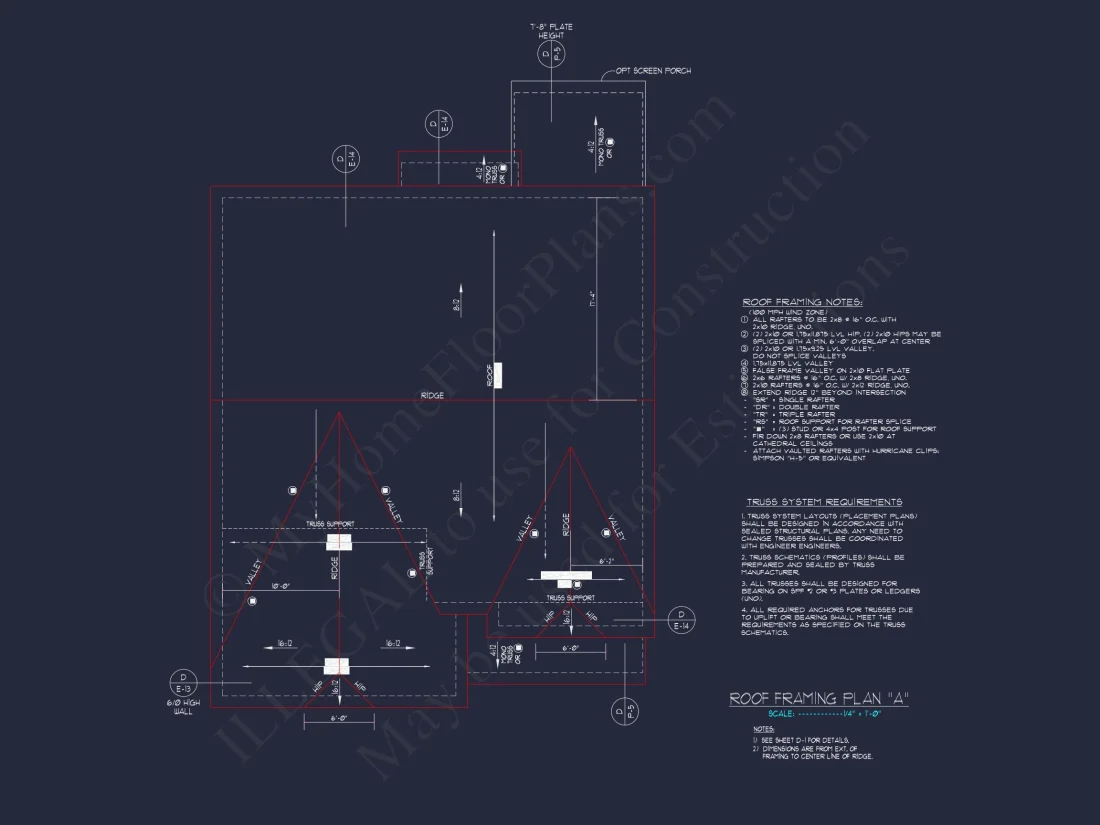 Modern Craftsman house Floor Plan with CAD and Blueprint Designs