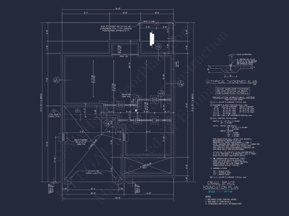 Modern Craftsman house Floor Plan with CAD and Blueprint Designs