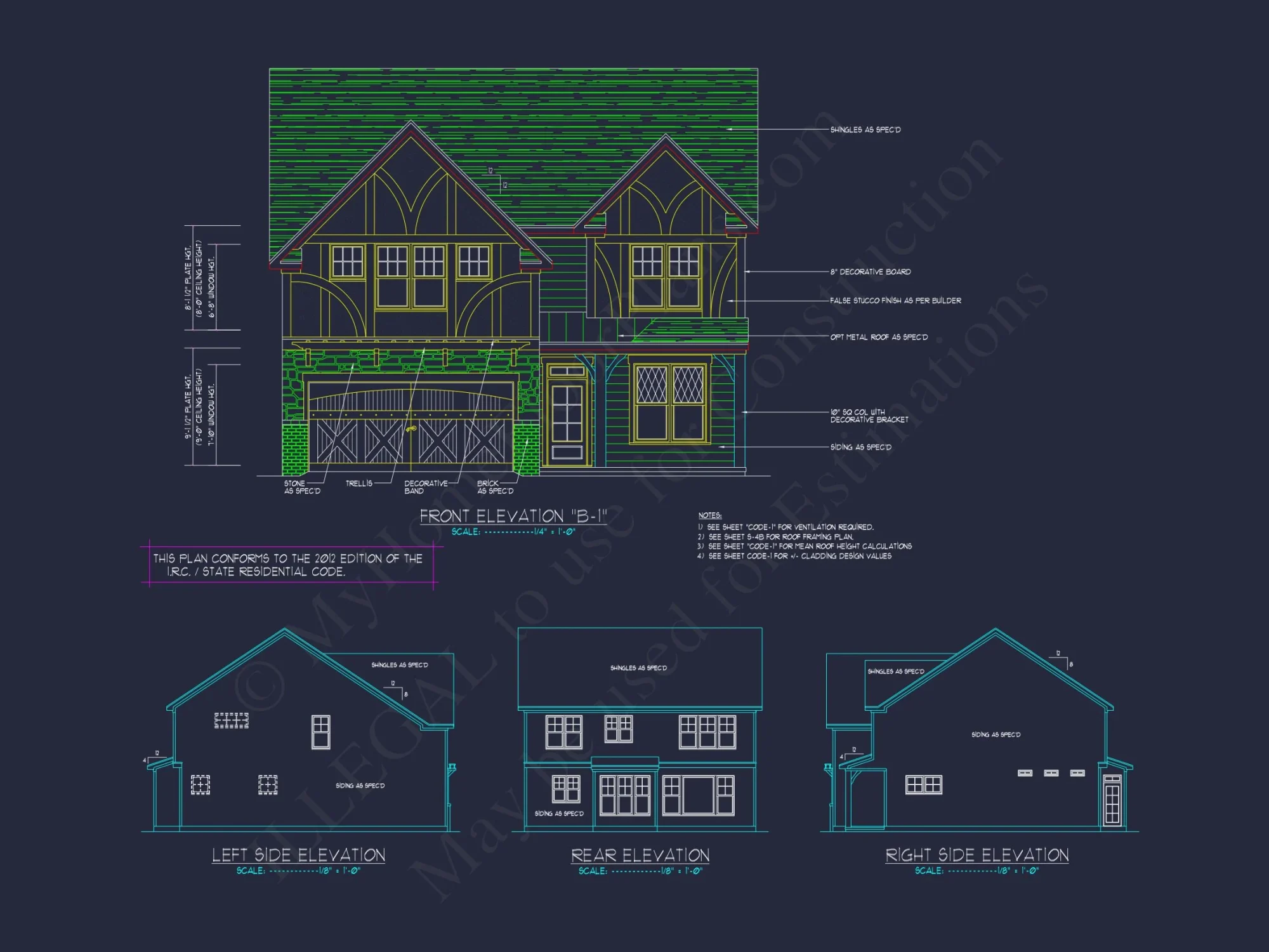Modern Craftsman house Floor Plan with CAD and Blueprint Designs