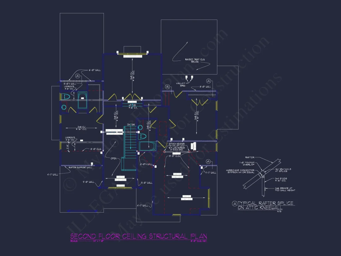 Traditional house Plan with 2 Floors, CAD Blueprints, and Designs