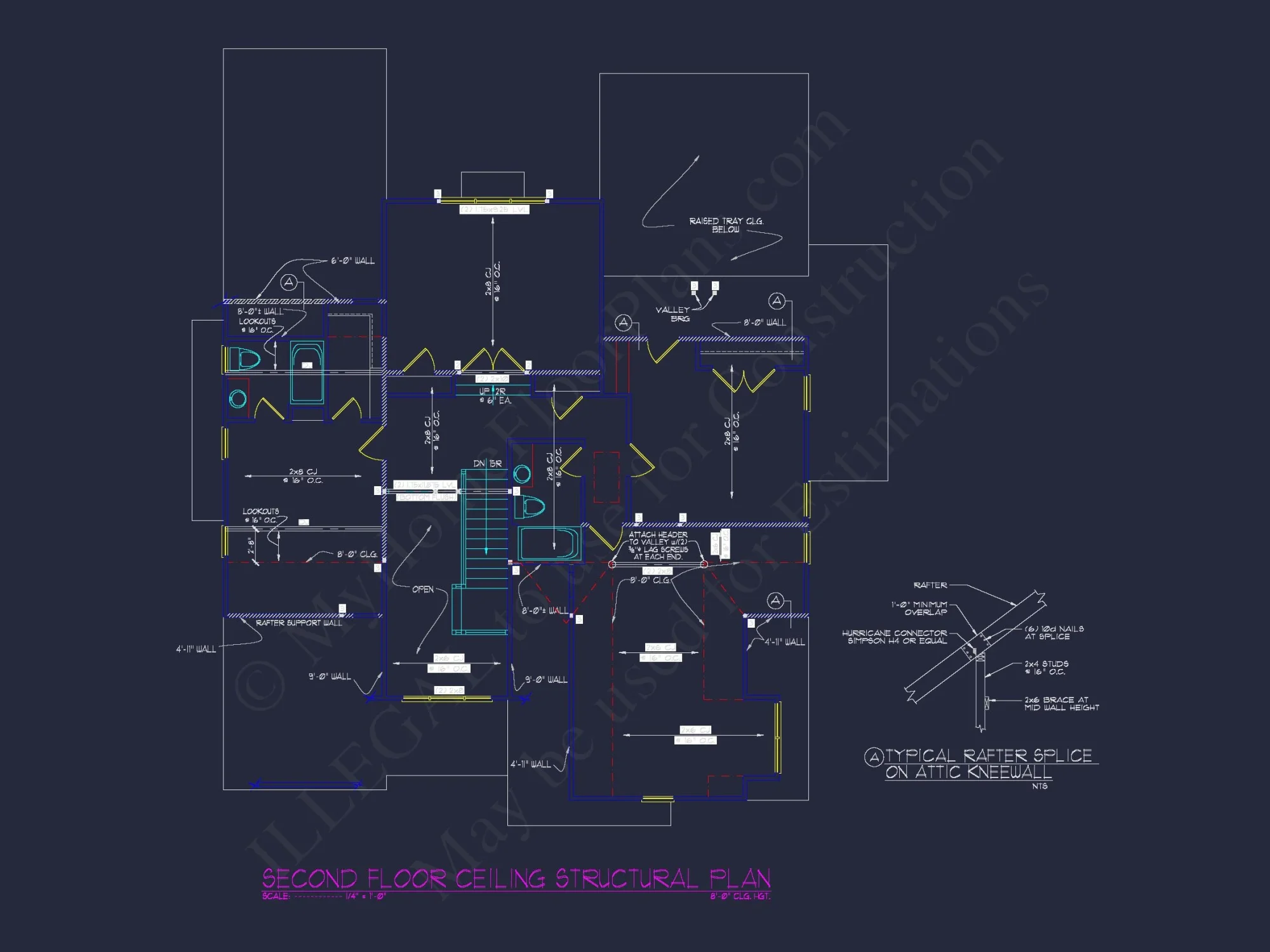 Traditional house Plan with 2 Floors, CAD Blueprints, and Designs