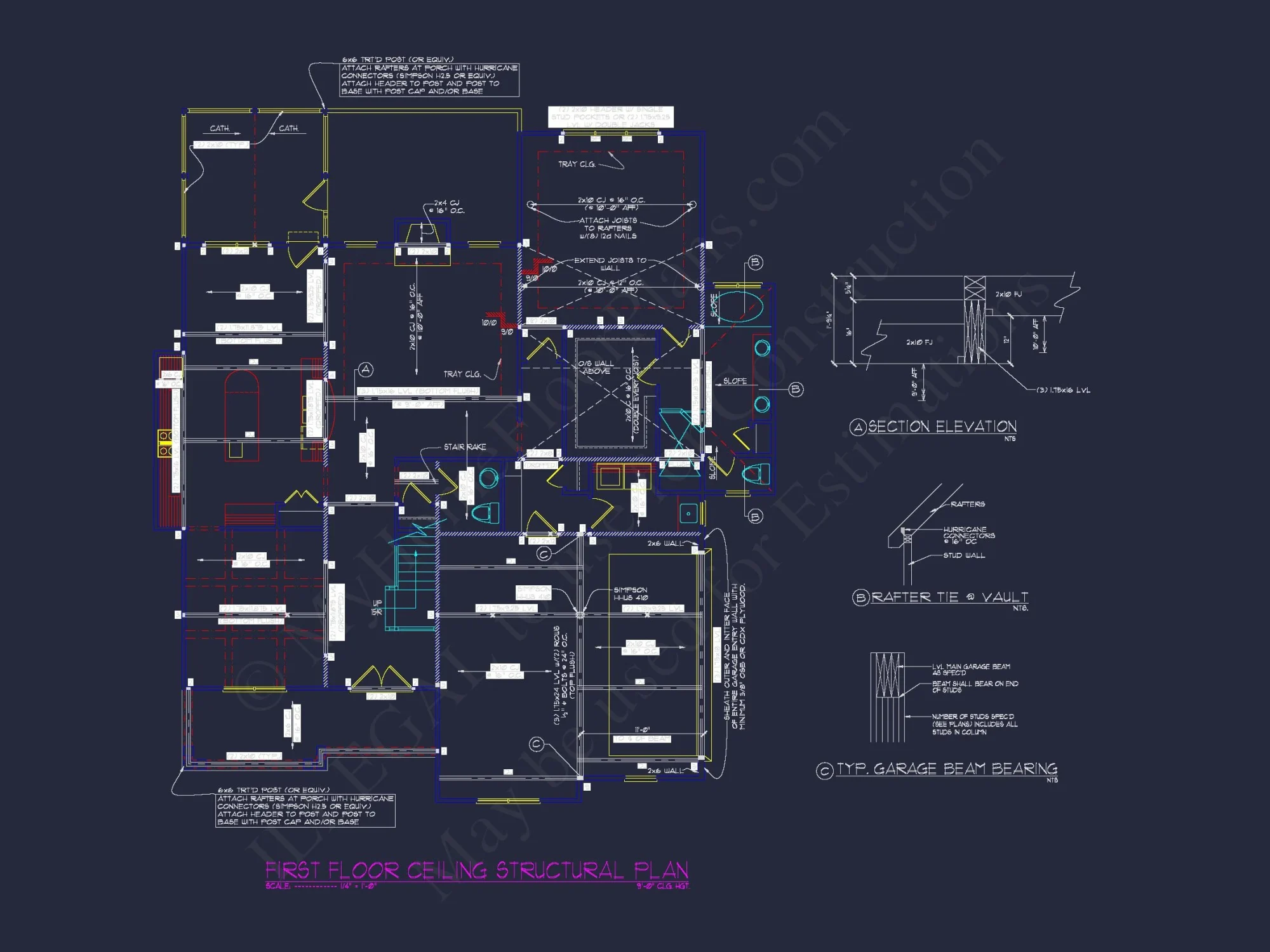 Traditional house Plan with 2 Floors, CAD Blueprints, and Designs