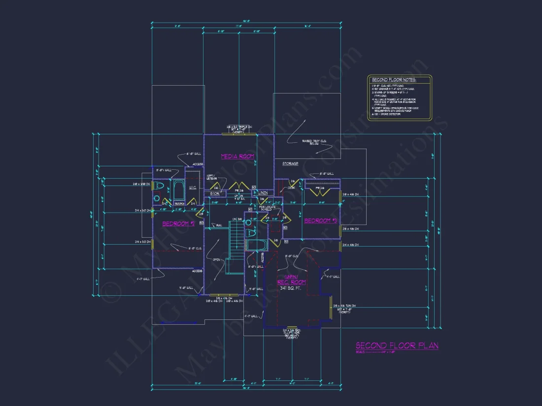 Traditional house Plan with 2 Floors, CAD Blueprints, and Designs