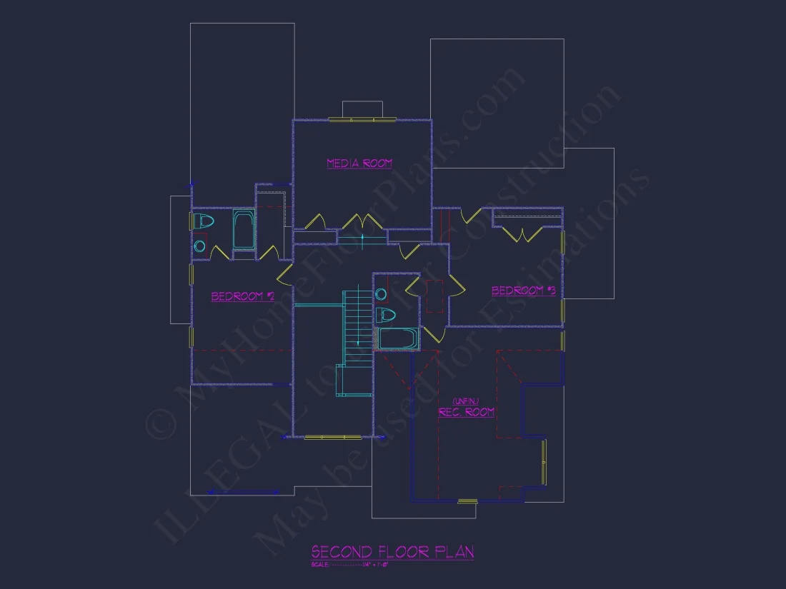 Traditional house Plan with 2 Floors, CAD Blueprints, and Designs