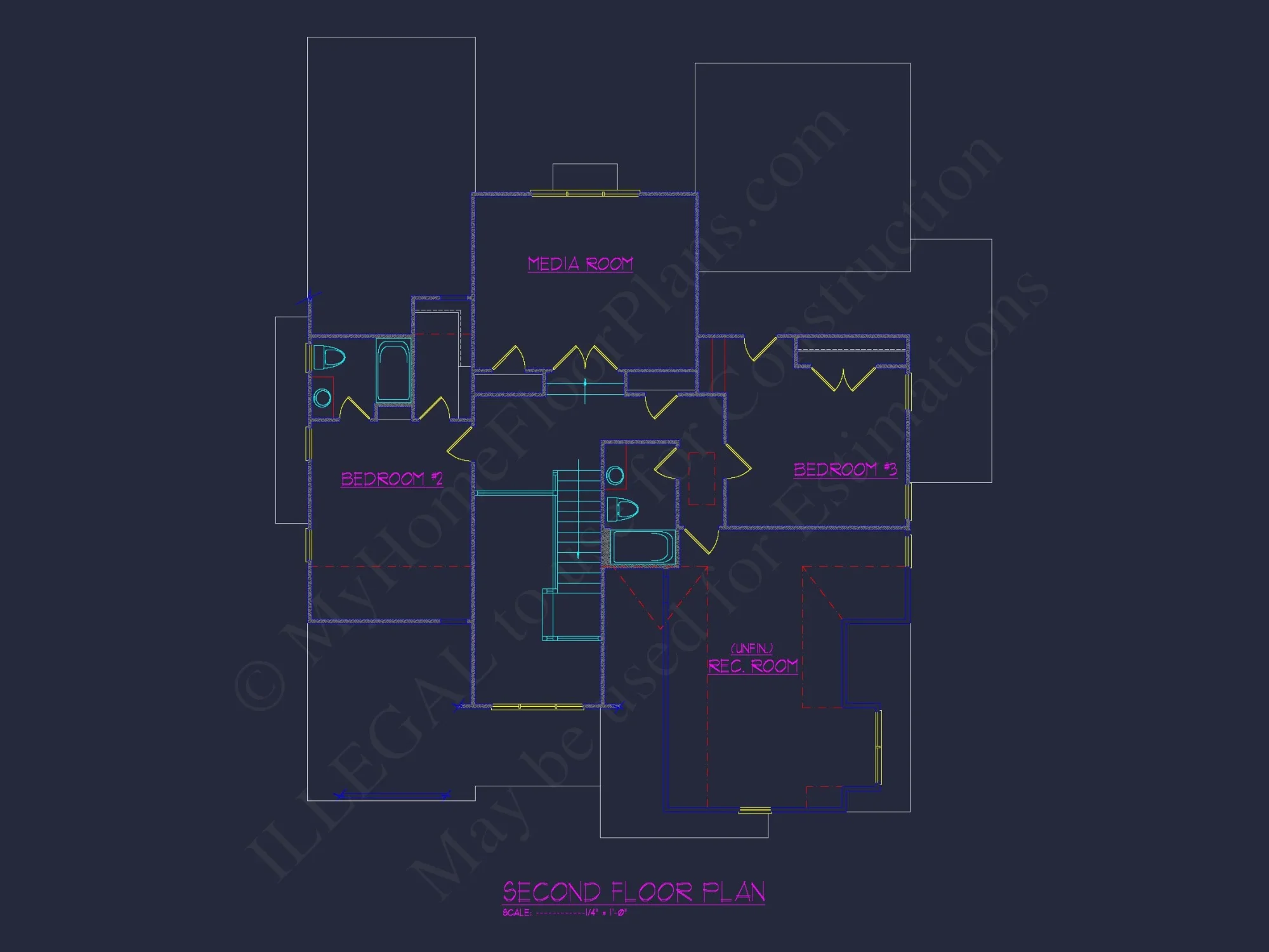 Traditional house Plan with 2 Floors, CAD Blueprints, and Designs