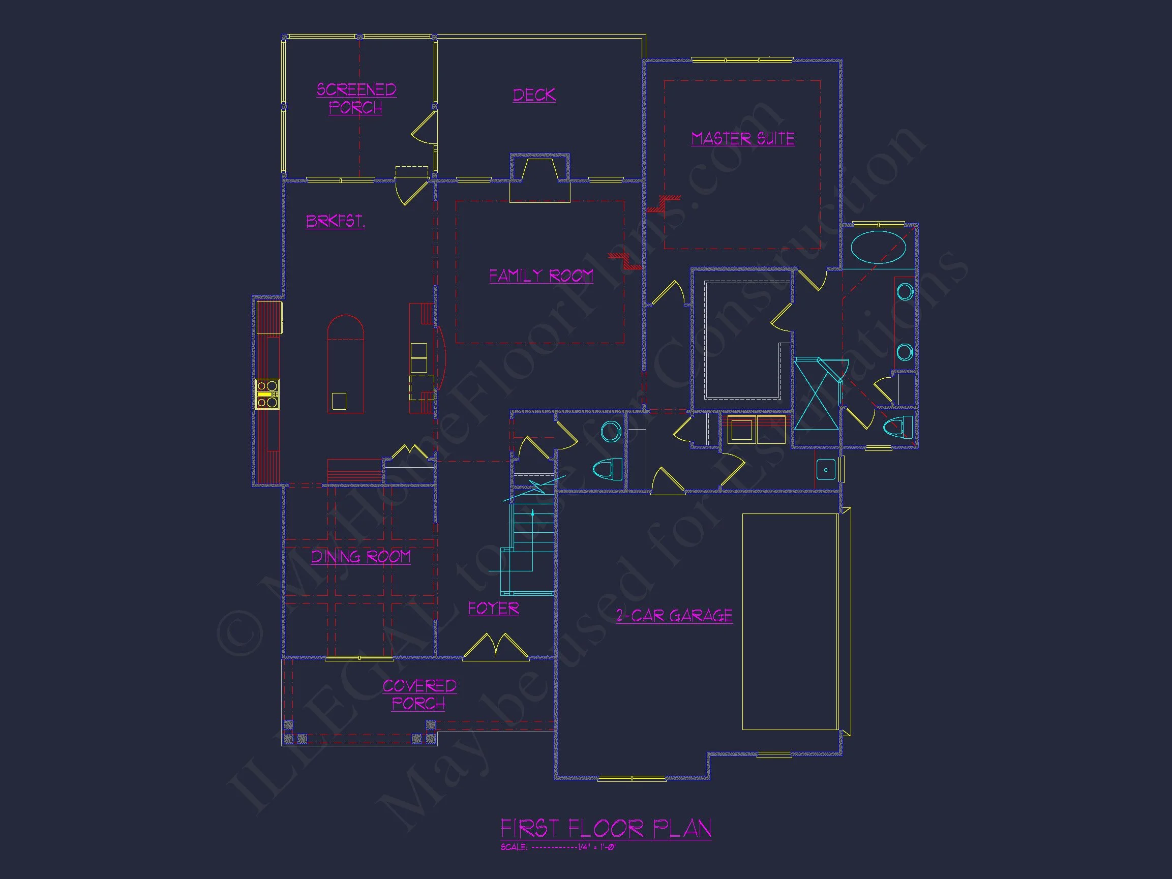 Traditional house Plan with 2 Floors, CAD Blueprints, and Designs