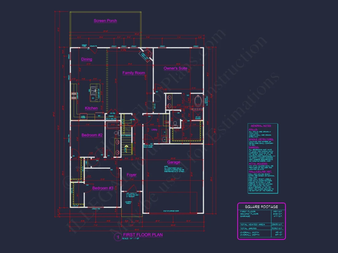 Elegant house Plan with Floor Plans, Blueprint, and CAD Designs