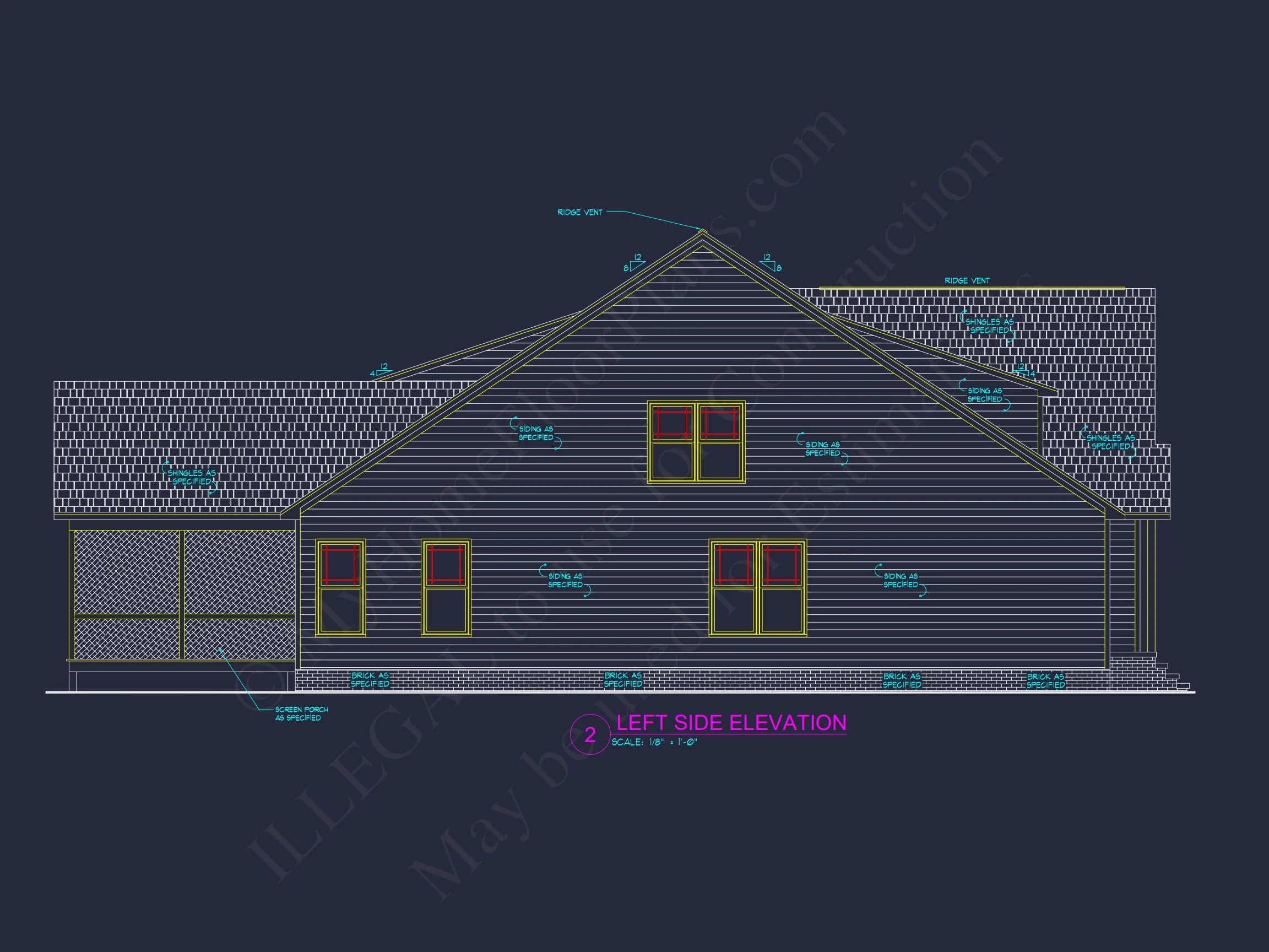 Elegant house Plan with Floor Plans, Blueprint, and CAD Designs