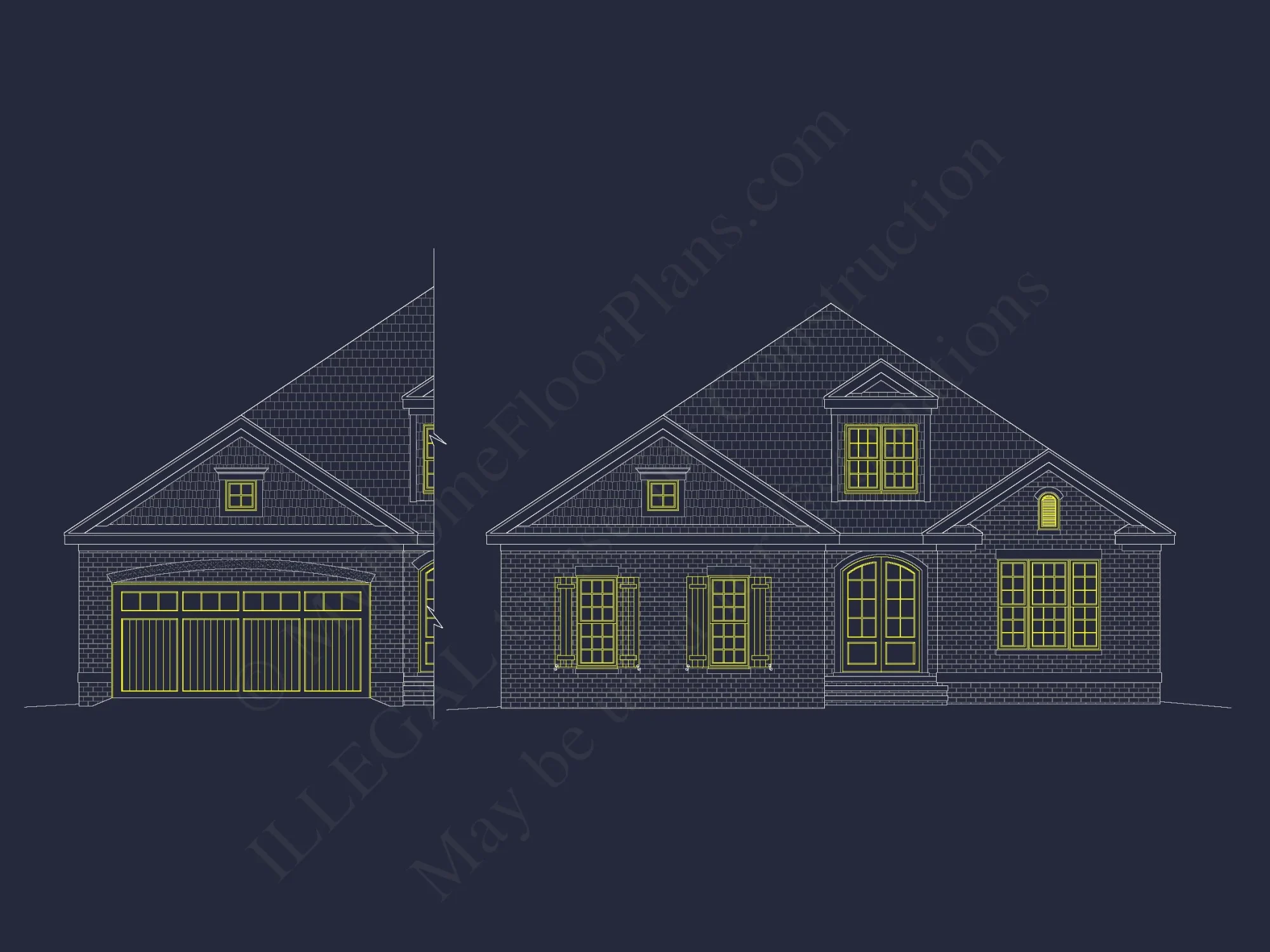 Efficient house Plan: CAD-Ready Floor Plan Blueprint Designs