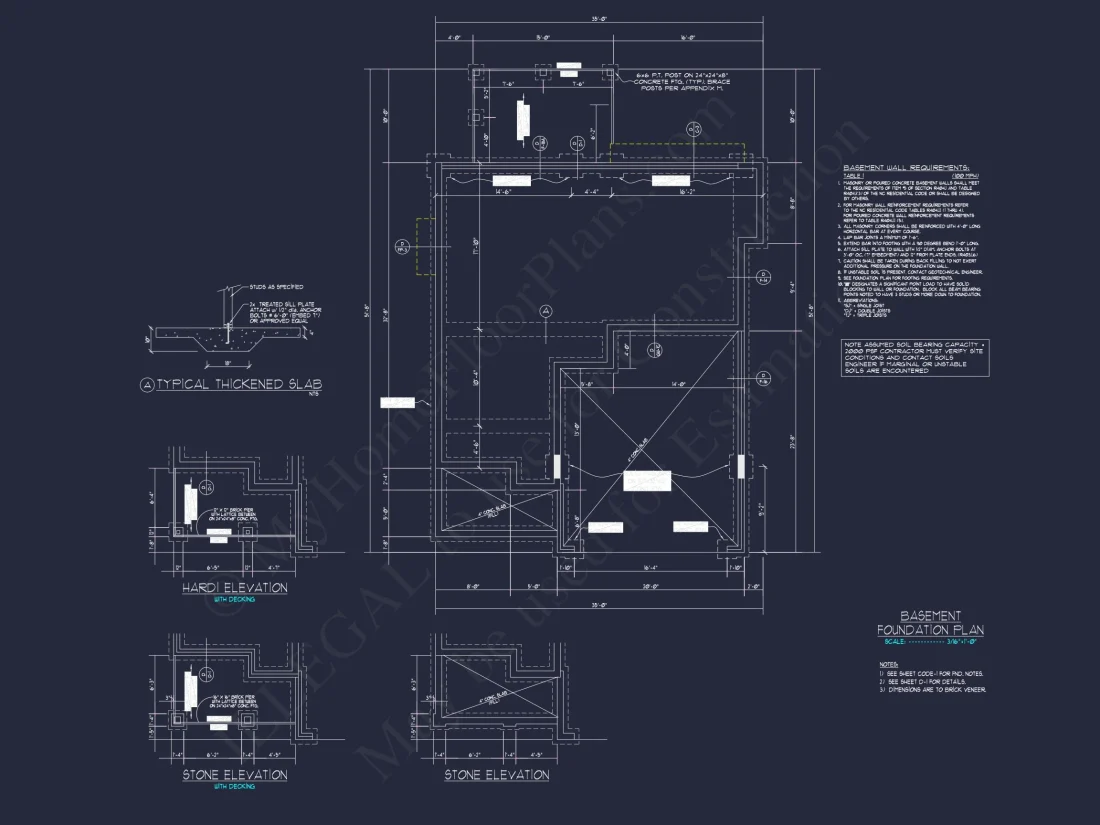 Craftsman house Floor Plan with CAD Designs and Blueprint