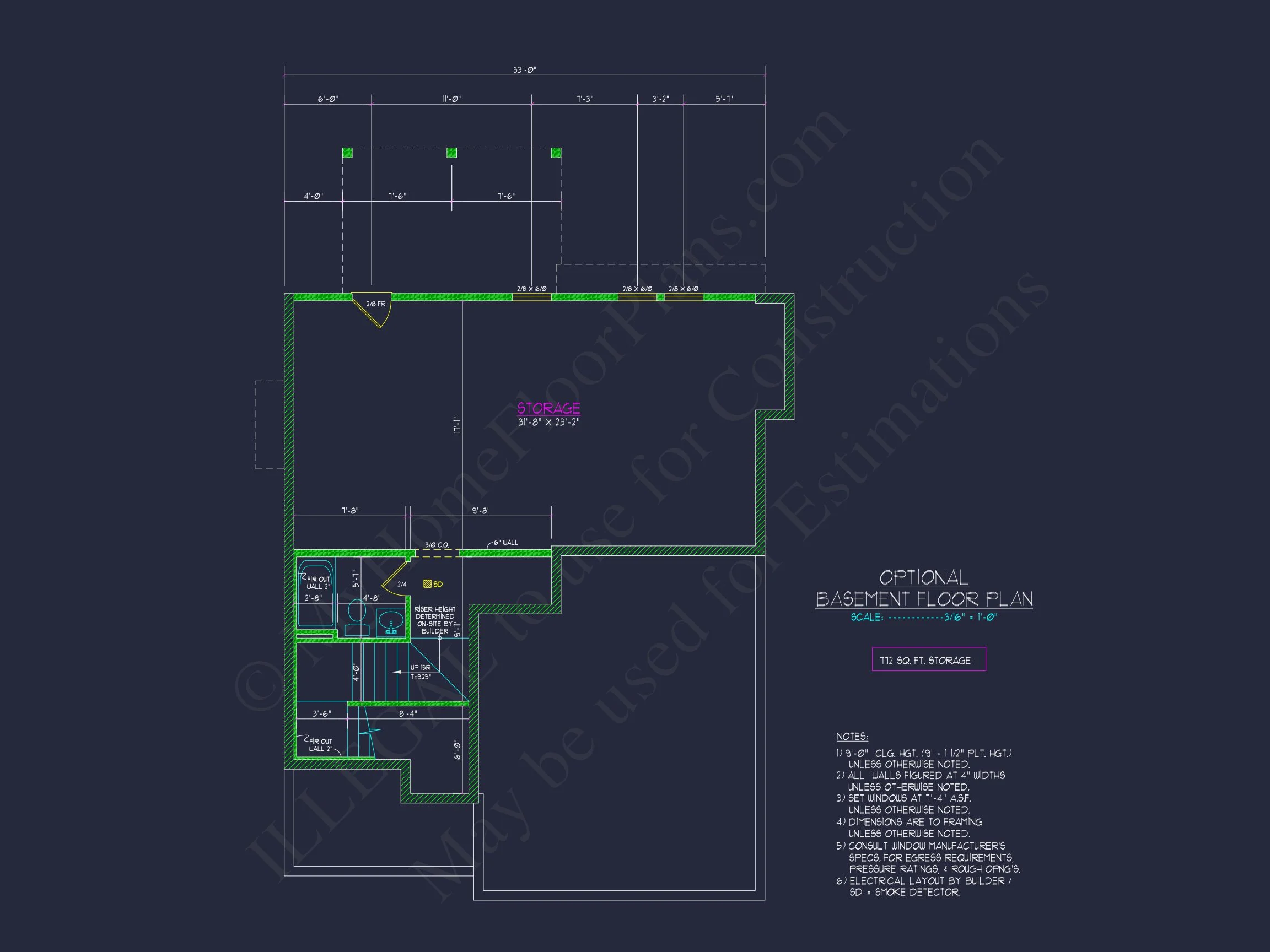 Craftsman house Floor Plan with CAD Designs and Blueprint